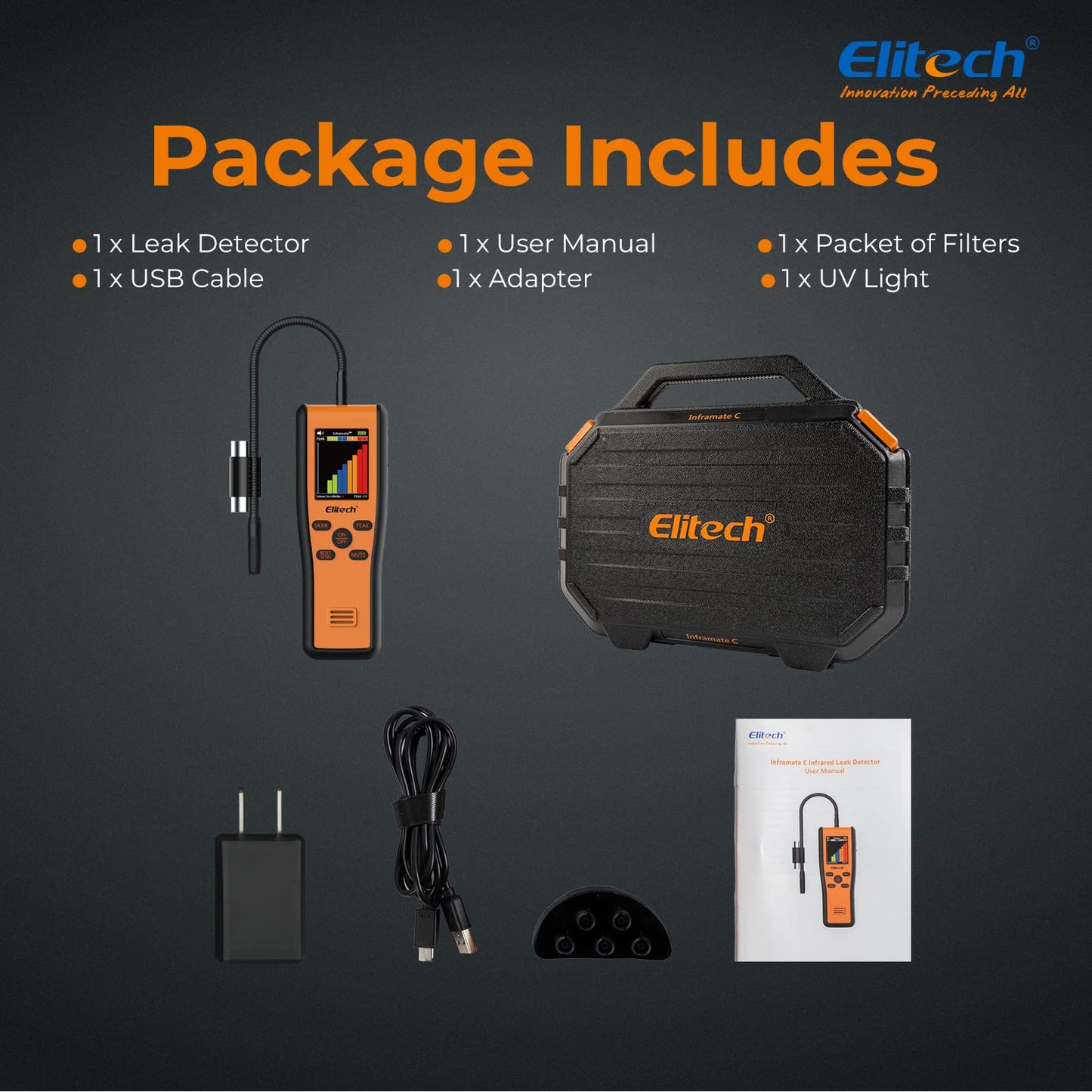 Elitech Inframate C Infrared R-744 Refrigerant Leak Detector Carbon Dioxide CO2 Leakage Tester