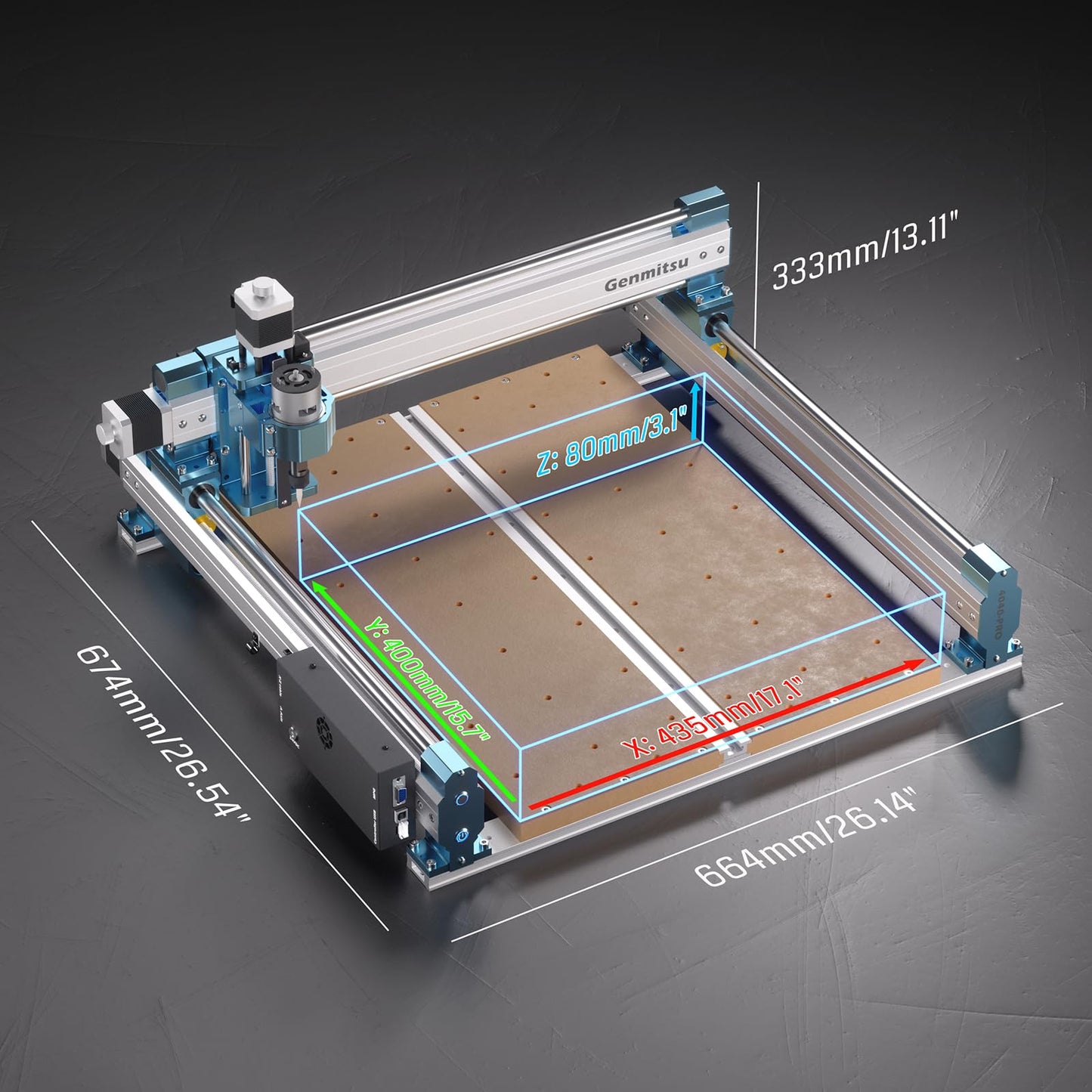 SainSmart Genmitsu 4040 PRO CNC Milling Machine, Support 4-Axis and WiFi Module, Upgraded Lead Screw Drive for Woodworking, Metal and Acrylic Cutting, Milling, GRBL Control