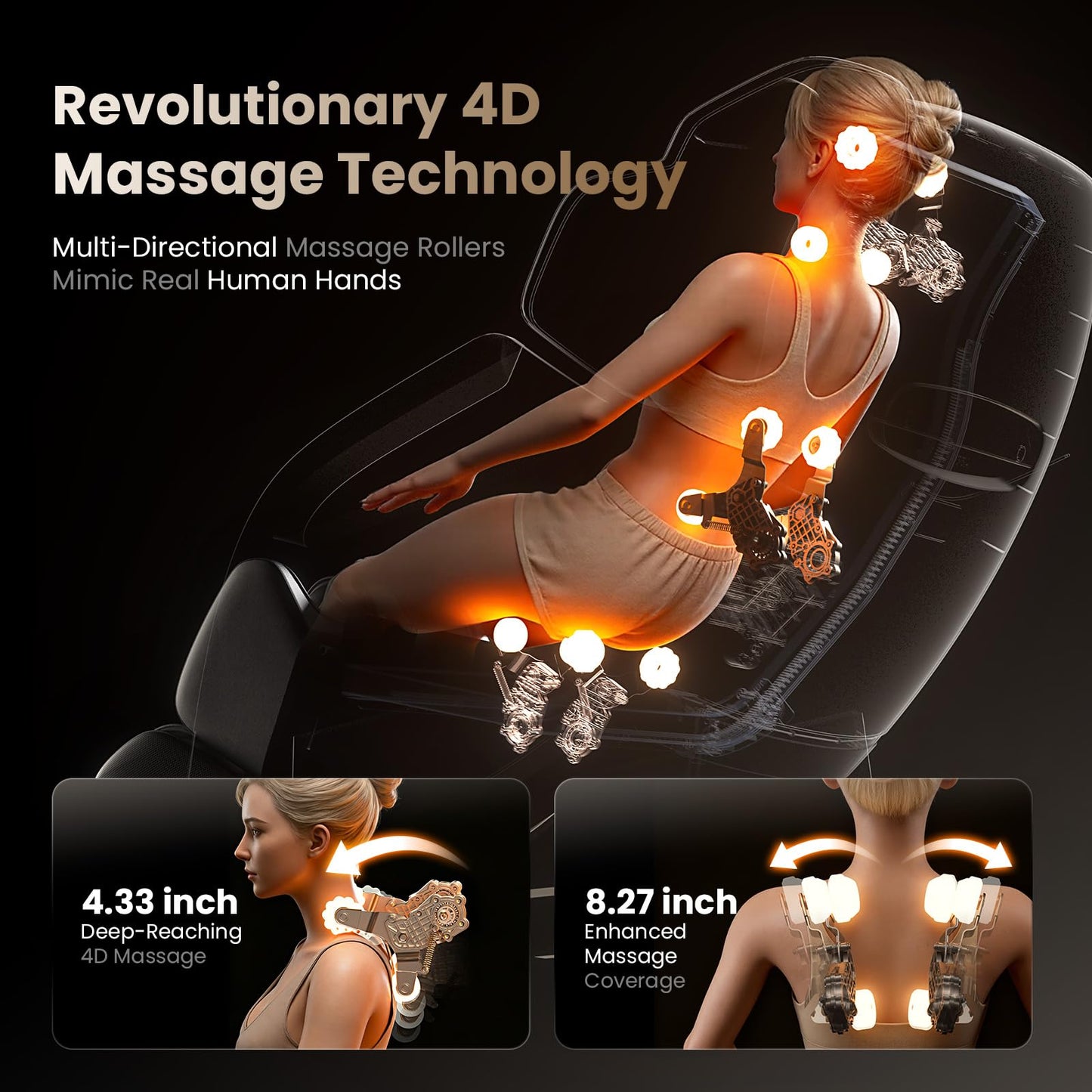 BOB AND BRAD iMaster Pro 4D Full Body Massage Chair Zero Gravity SL-Track