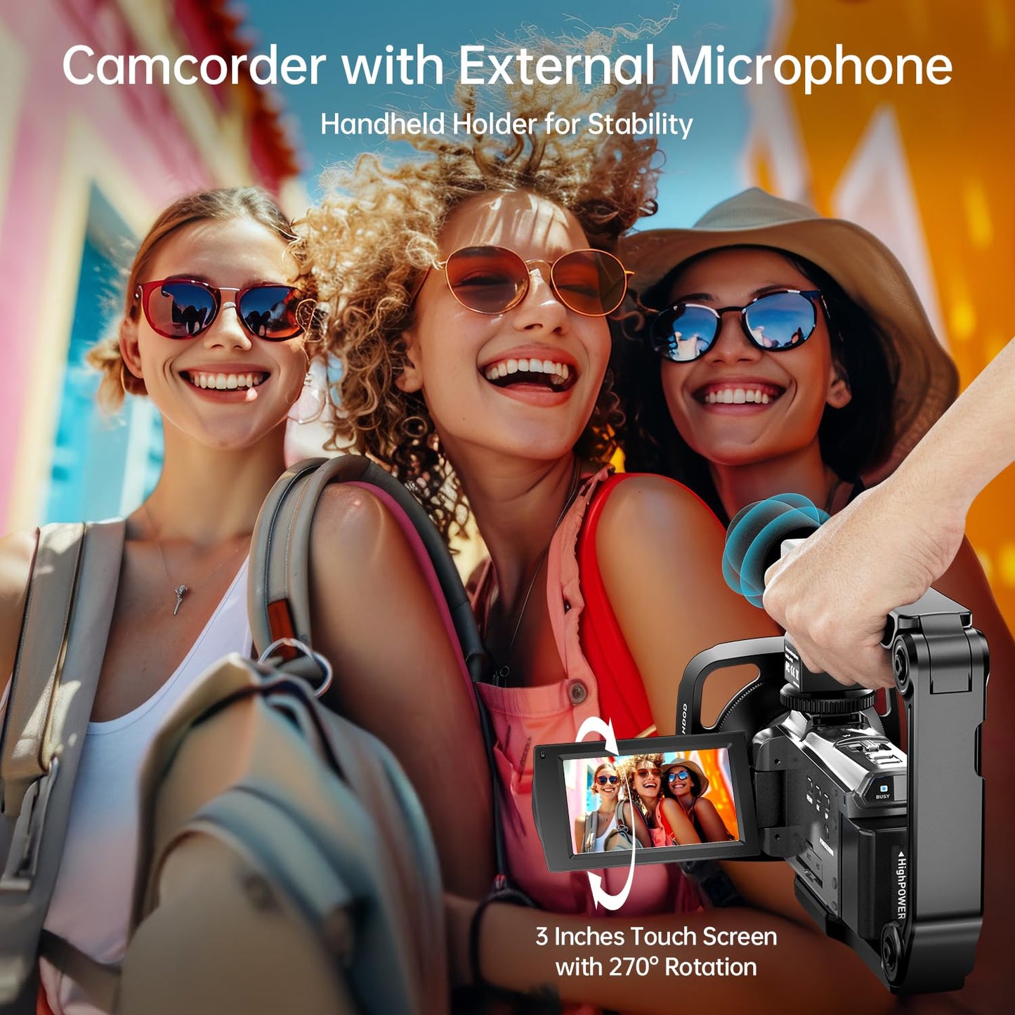 FlyFrost 8K Video Camera 88MP UHD WiFi Vlogging Cameras for YouTube 18X Digital Zoom IR Night Vision 3.0'' Touch Screen Camcorder with Microphone, Lens Hood, Stabilizer, Remote, Two Batteries