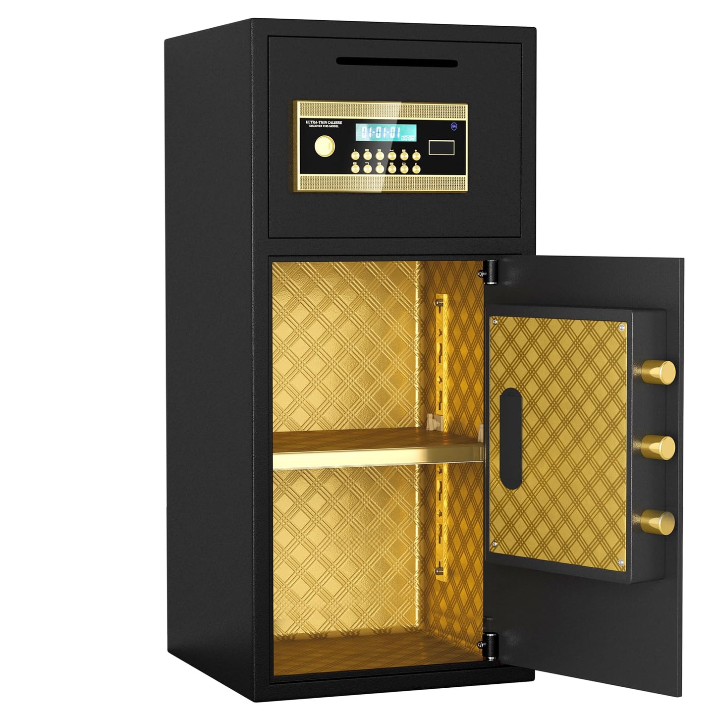 Password-Protected Fireproof and Waterproof Safe, Small Home Safe with Hidden Code Function, Wall-Mounted Cabinet-Style Safe for Home, Office, and Hotel, Digital Security Safe Box,A3