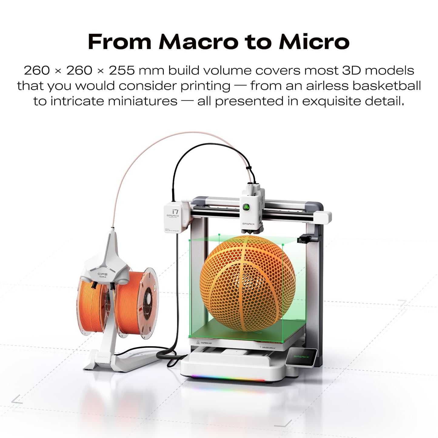 Creality SPARKX i7 Autofill Combo 3D Printer, Auto Filament Load and Refill AI Photo to 3D Printing 500mm/s High Speed Auto-Leveling RGB Light 95% Pre-Assemble Low Noise 10.24×10.24×10 inch