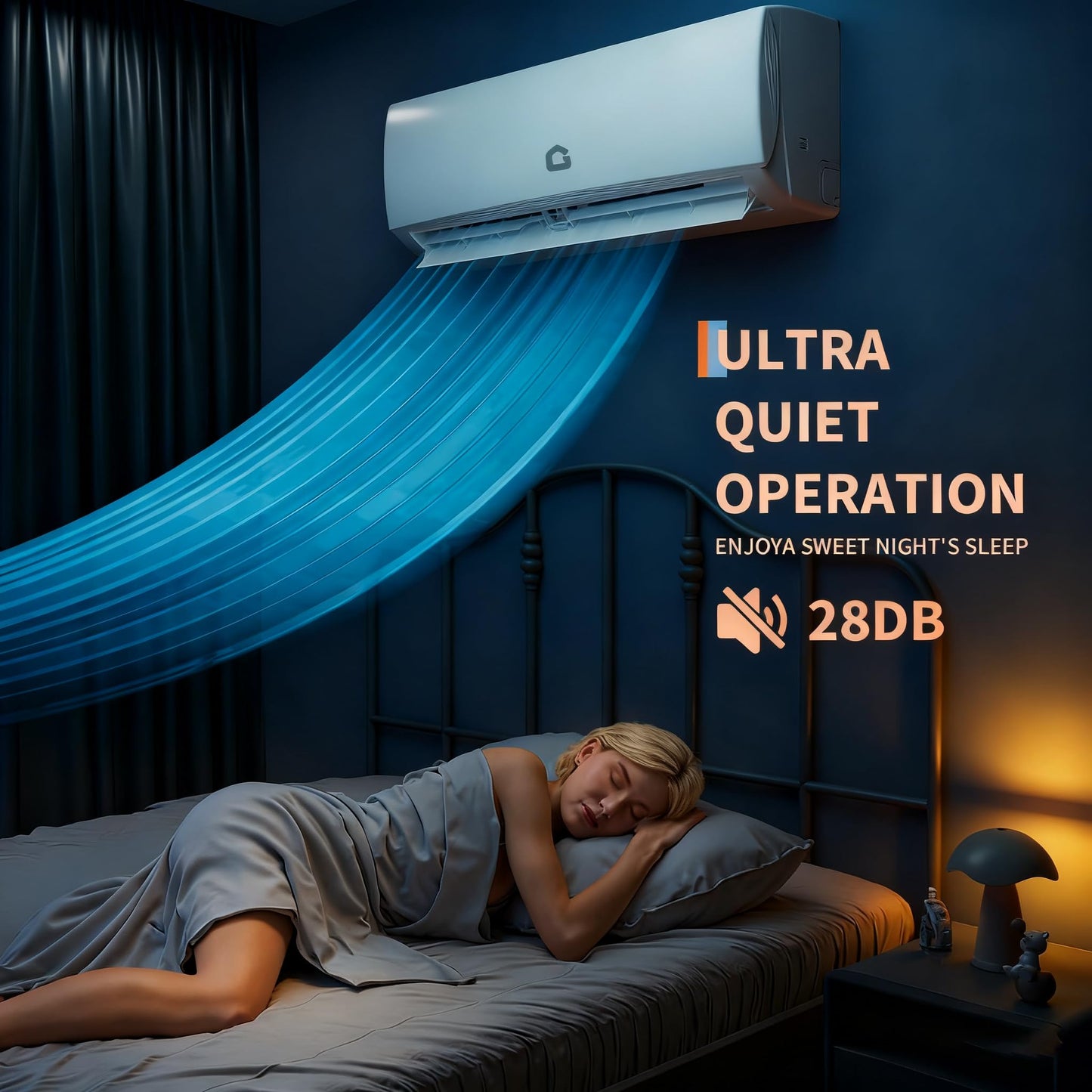 18,000 BTU Air Conditioner & Heater Pump, Covers Room Up to 1000 Sq. Ft, Enabled WIFI 21 SEER2 230 V Energy Efficient Ductless Air Conditioner, Mini Split AC & Heater Pump w/Inverter