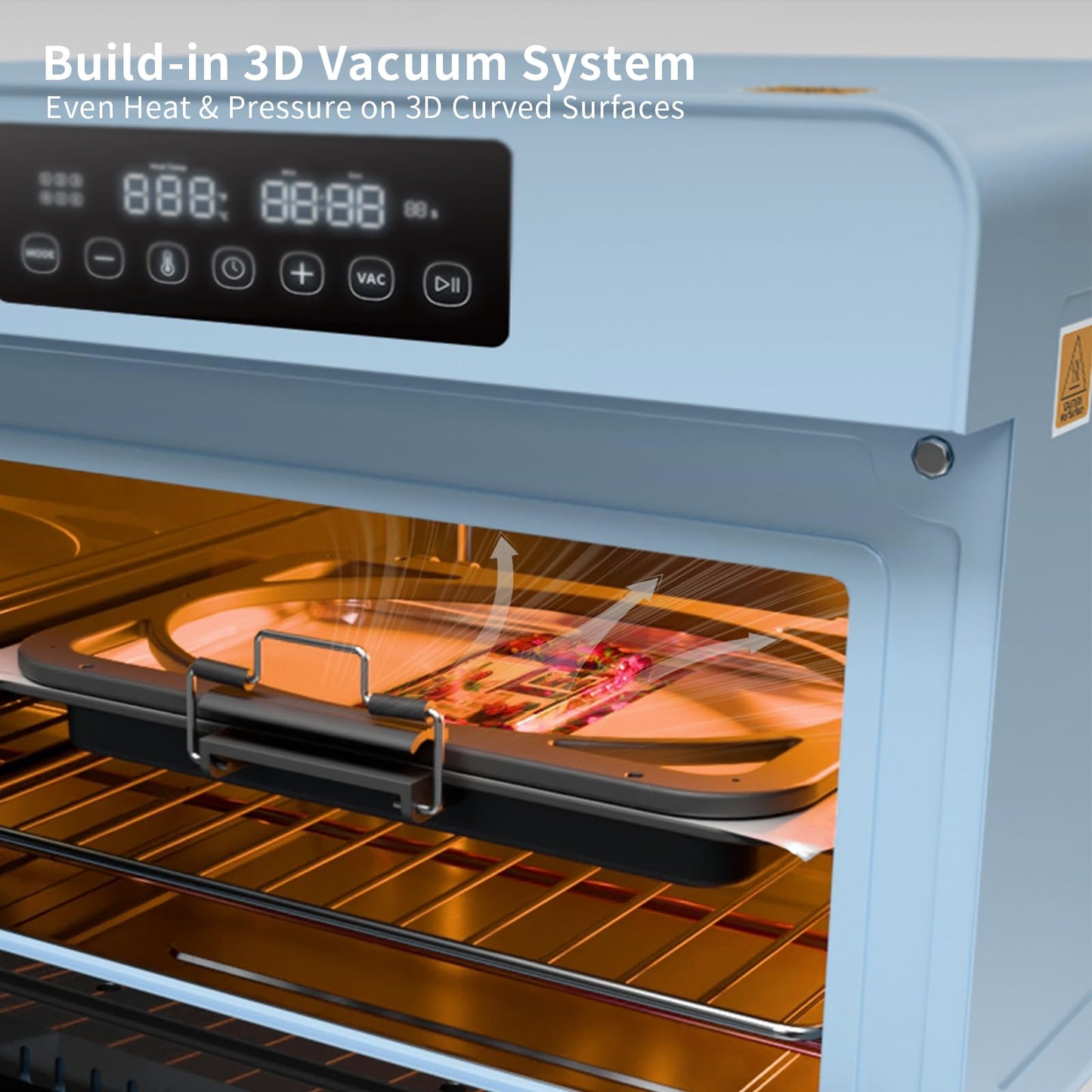 PYD Life V20 Sublimation Oven Machine with Auto Vacuum System and A4 Tray 20 L 120 V 1300 W, for 3D Phone Cases, Earphone Cases, Badge, Photo Slates, Sublimation Mugs Tumblers Blanks Printing