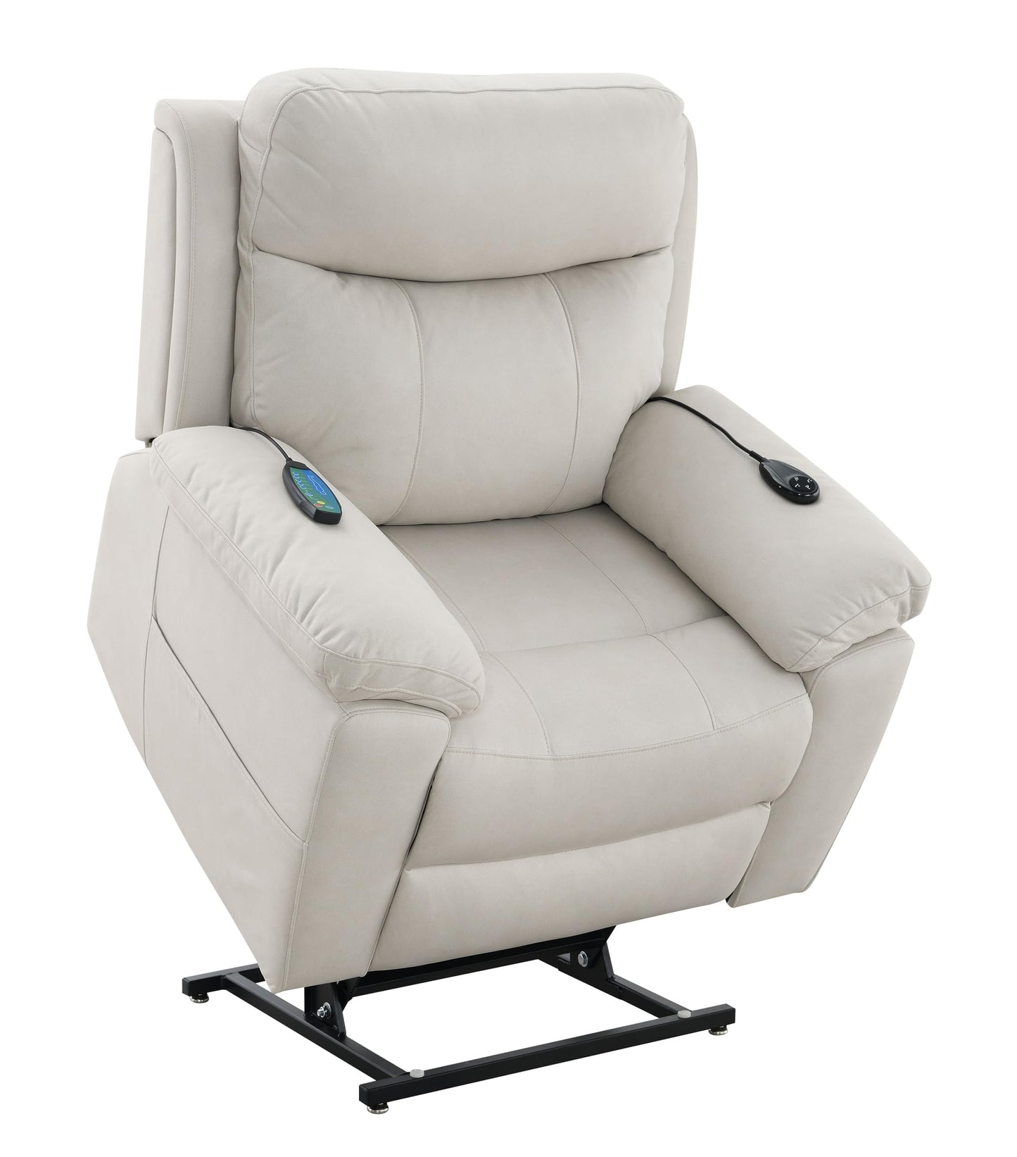 Acme Chriki Microfiber Upholstered Power Recliner with Lift & Massage in Beige
