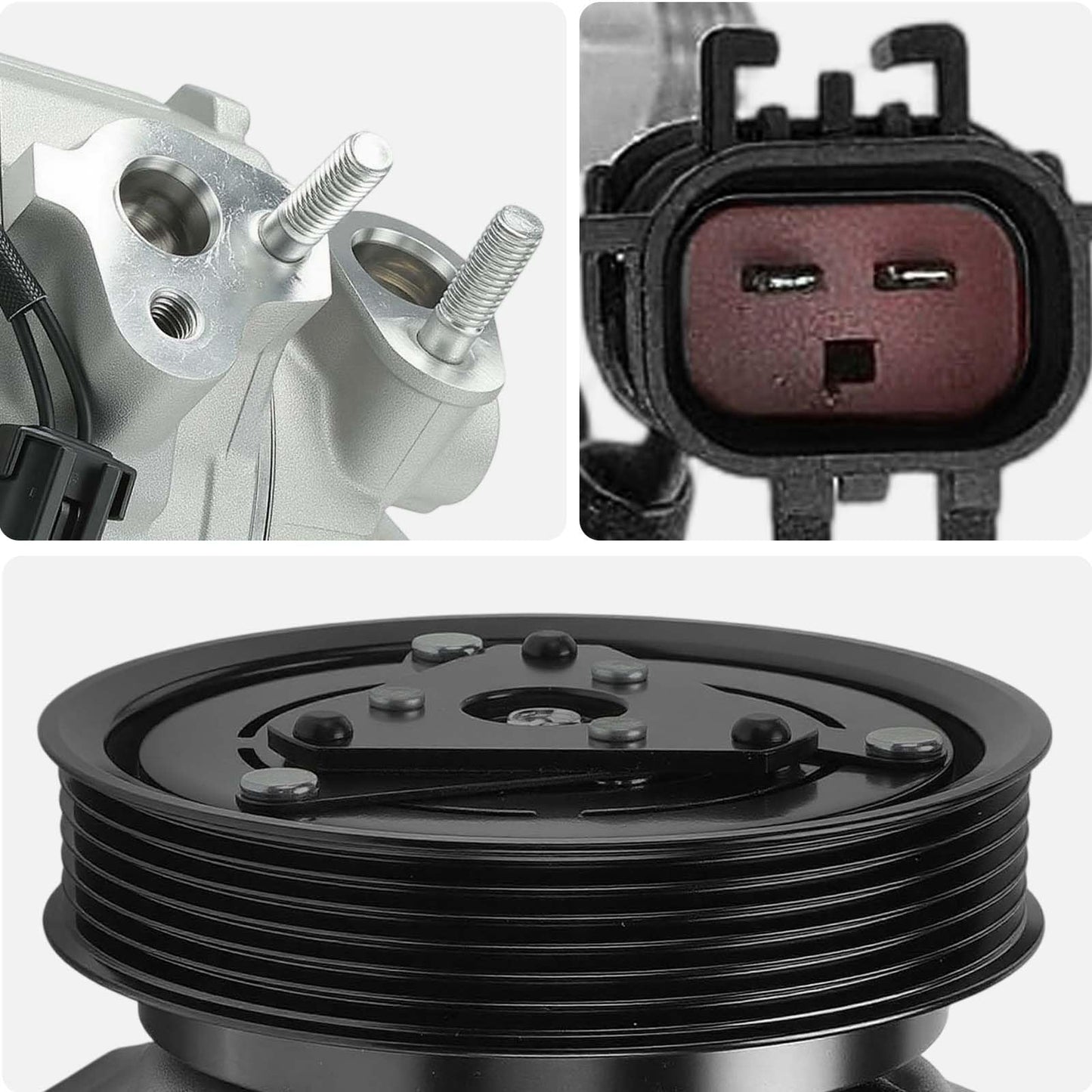 AISIN AFTERMARKET ACCAZ-00056 Air Conditioner AC Compressor - Compatible with Ram 1500 2011-2012, 2500 3500 2011-2023 5.7L 6.4L, Dodge Ram 1500 2500 2009-2010 5.7L - with 6-Pulley Groove, with Clutch