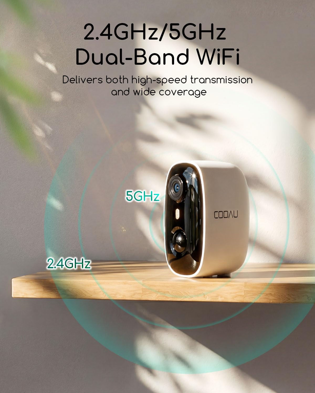 COOAU 4MP Security Cameras Wireless Outdoor, Faster Charging Solar Powered, Sharper-Image Outdoor Camera Wireless,No Subscription,PIR Detection,Surveillance System for Wide-Area Whole-House Coverage