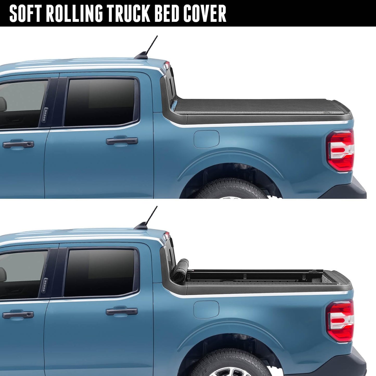 RealTruck TruXedo Lo Pro Soft Roll Up Truck Bed Tonneau Cover | 563801 | Fits 2007 - 2021 Toyota Tundra w/Track System (Excludes Trail Special Edition Storage Boxes) 5' 7" Bed (66.7")