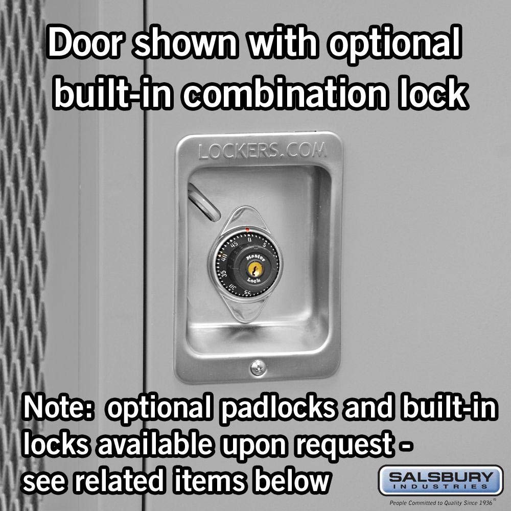 Salsbury Industries 71024GY-U Solid Door 6-Feet High 24-Inch Deep Unassembled Standard Gear Metal Locker, Gray