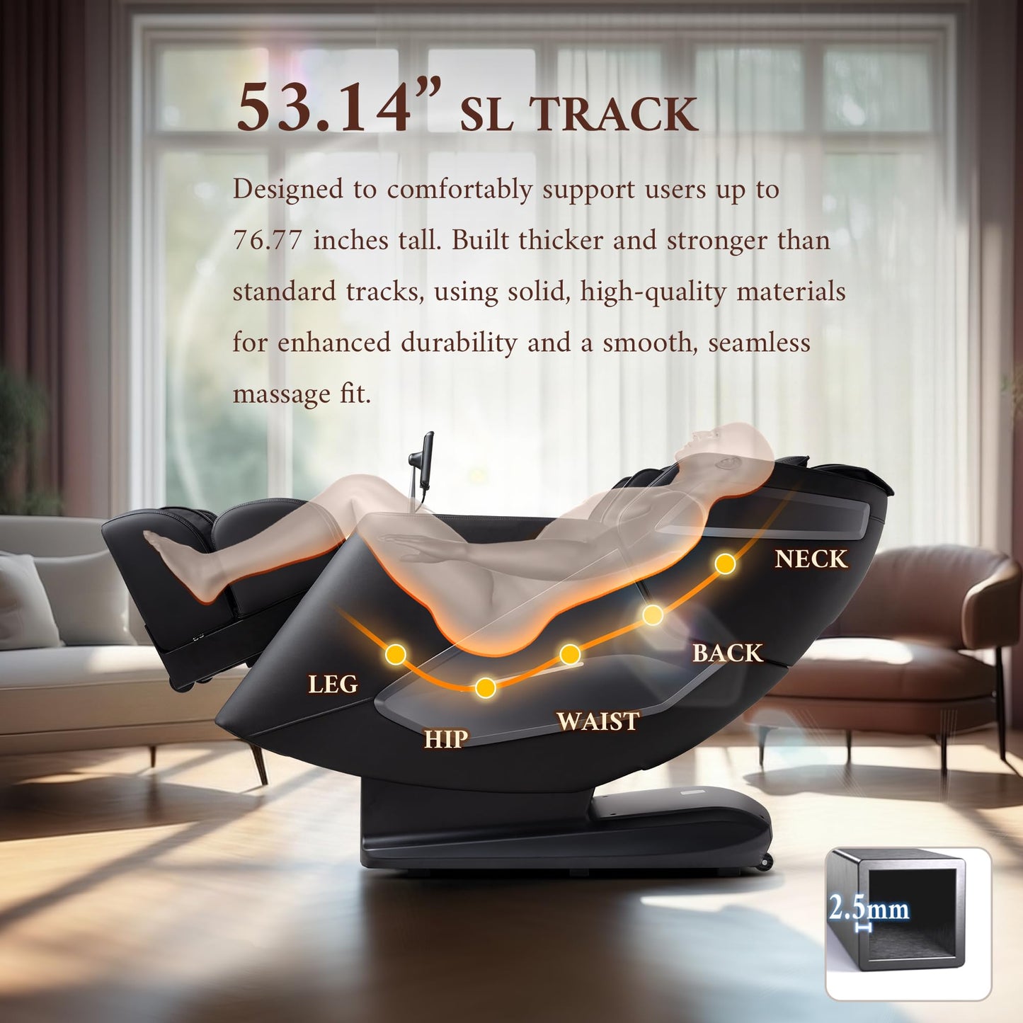 4D Massage Chair, Full Body Massage Chair, Zero Gravity Recliner w/ Intelligent Voice Control, 53.14" SL Track, Electric Calfrest Extension, 12 Auto Modes, USB Type-C, Bluetooth Speaker, TFT Screen
