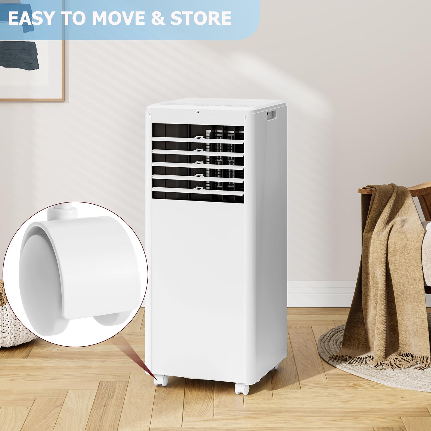 GARVEE 8000 BTU Portable Air Conditioners with Remote Control for Rooms, 3 in 1 Portable AC Unit with Cooling/Dehumidifying/Fan Mode