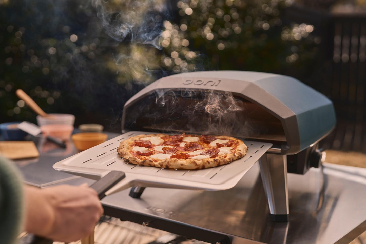 Ooni Koda 2 Propane Gas Pizza Oven – 14" Gas Powered Outdoor Oven with 28 mBar Regulator and Gas Hose, Gas powered Portable Pizza Oven - Slate Blue