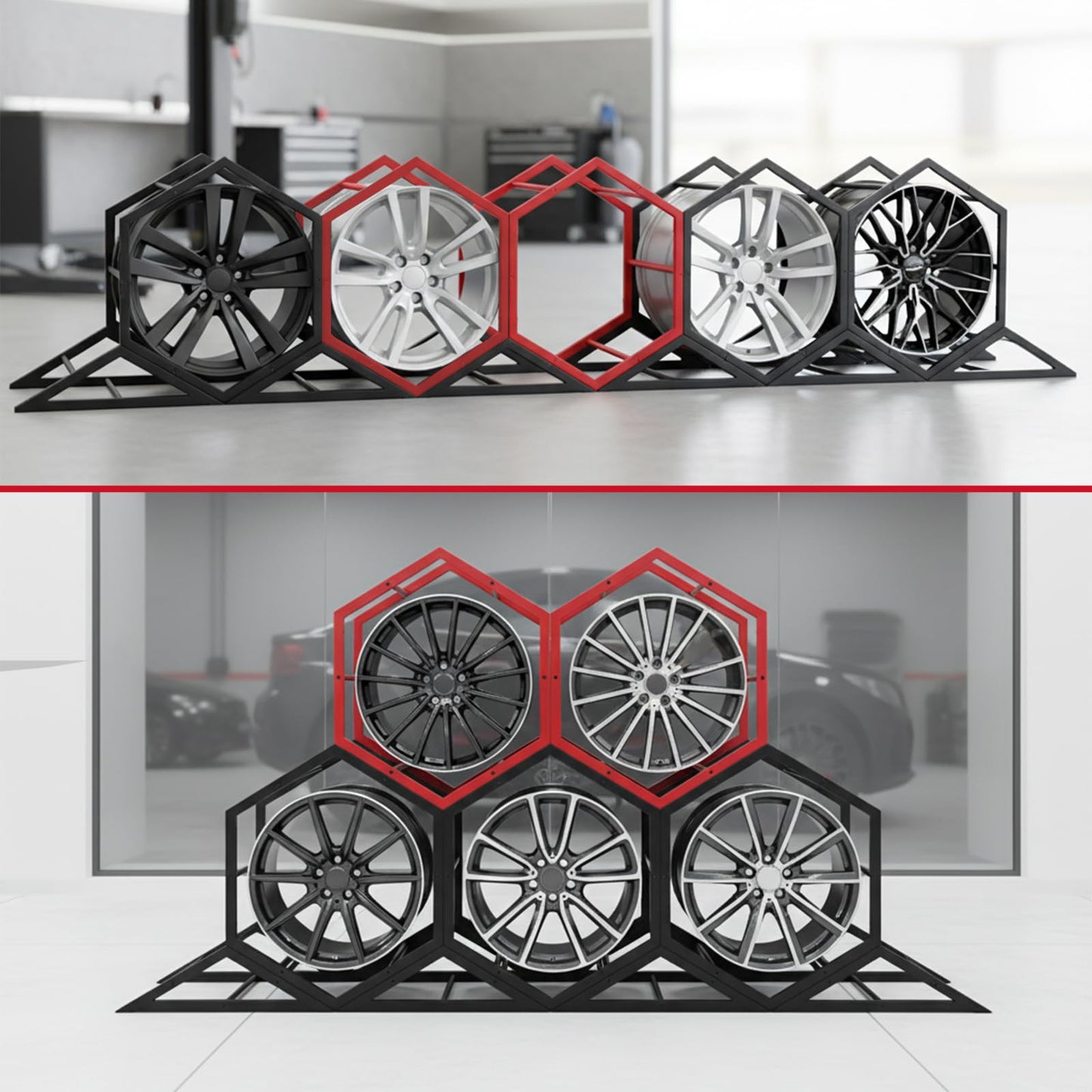 Heavy Duty Tire Storage Rack Adjustable Tire Rack for Garage Wall Mount Wheel Organizer Holder for Exhibition Shop Garage Trade Show
