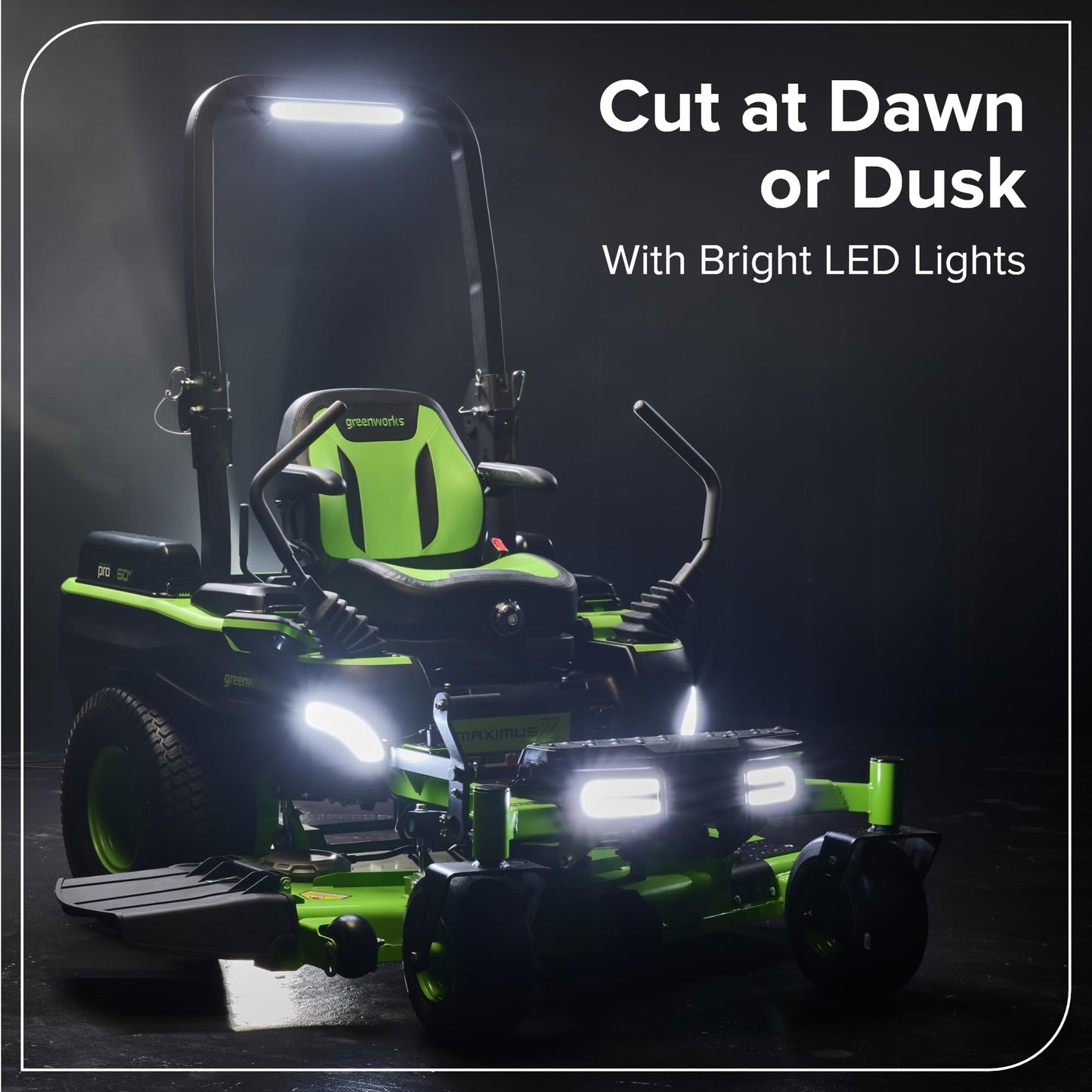 Greenworks 60V 54" MaximusZ Zero Turn Riding Lawn Mower, (2) 20.0Ah + (4) 8.0Ah Batteries and 1.5kW Fast Charger