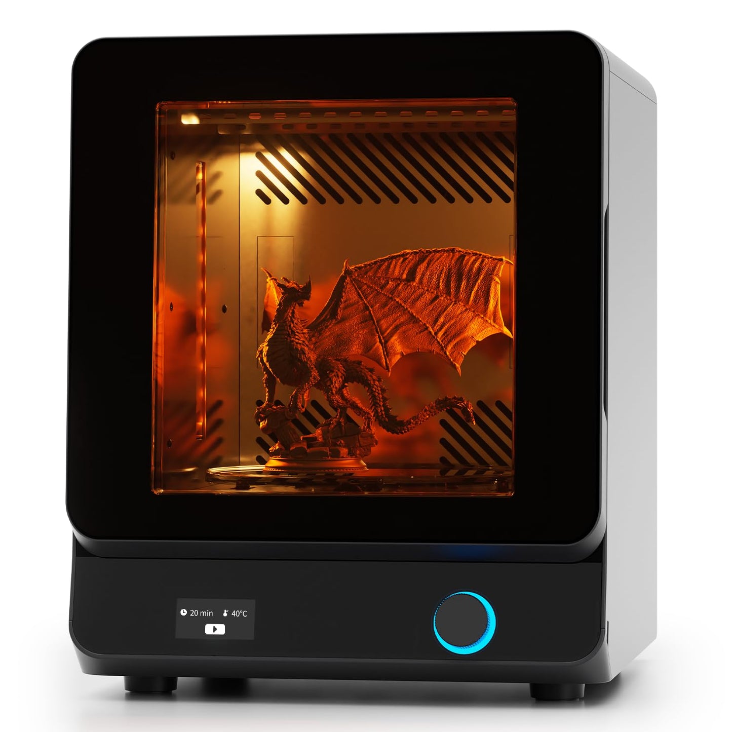 HeyGears Resin Curing Machine, Dual-Wavelength UV Light Cure Station with 80°C Heating & 360°C Rotating & Two Curing Modes, Compatible with Reflex RS Turbo, Reflex RS, Reflex, Reflex 2
