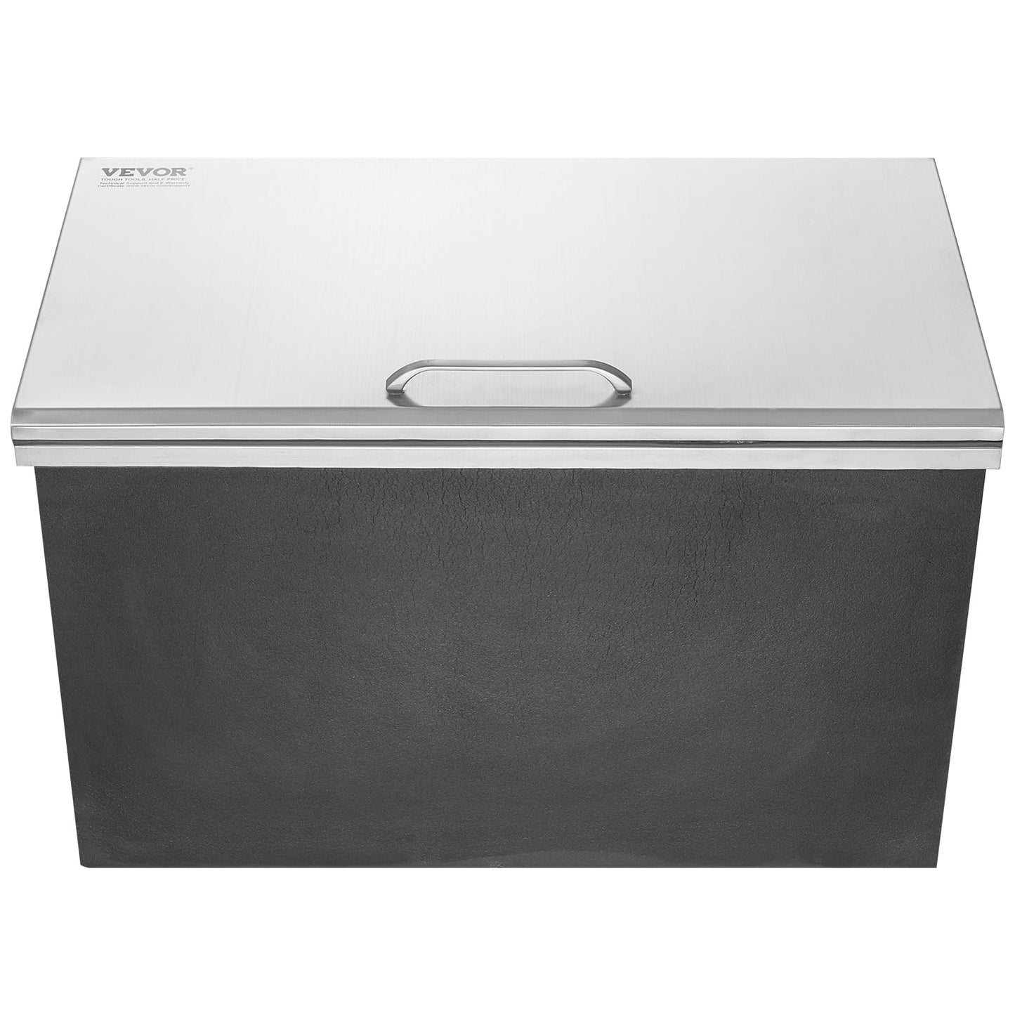 VEVOR Drop in Ice Chest, 24" L x 20" W x 15" H Stainless Steel Ice Cooler, Commercial Ice Bin with Hinged Cover, 40 qt Outdoor Kitchen Ice Bar, Drain-Pipe and Drain Plug Included, for Cold Wine Beer