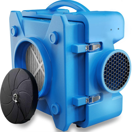 CADPXS Shield-550 Air Scrubber 550 CFM with 3-Stage Filtration, Negative Air Machine, Airborne Cleaner HEPA Scrubber, Water Damage Restoration Equipment, Commercial Air Purifier