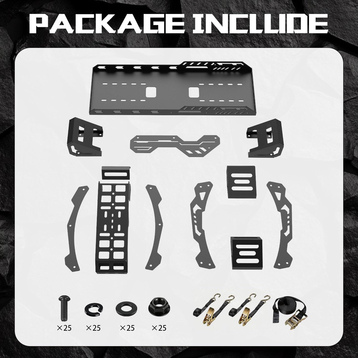 Universal Spare Tire Cargo Basket with Quick Release Spare Tire Mount Rack & Step Ladder | Fits 30"–40" Tires | 3-in-1 Off-Road Storage for SUVs & Jeeps | Compatible with Fuel Cans & Traction Boards