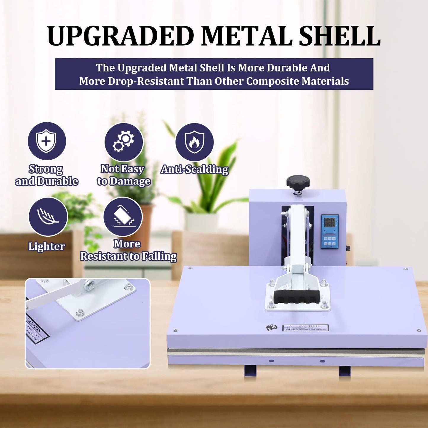 16x24 Heat Press, Digital Professional Press Machine, Fast Heating, Industrial Quality with Adjustable Pressure Industrial Digital Heat Transfer Machine for T-Shirt, Purple