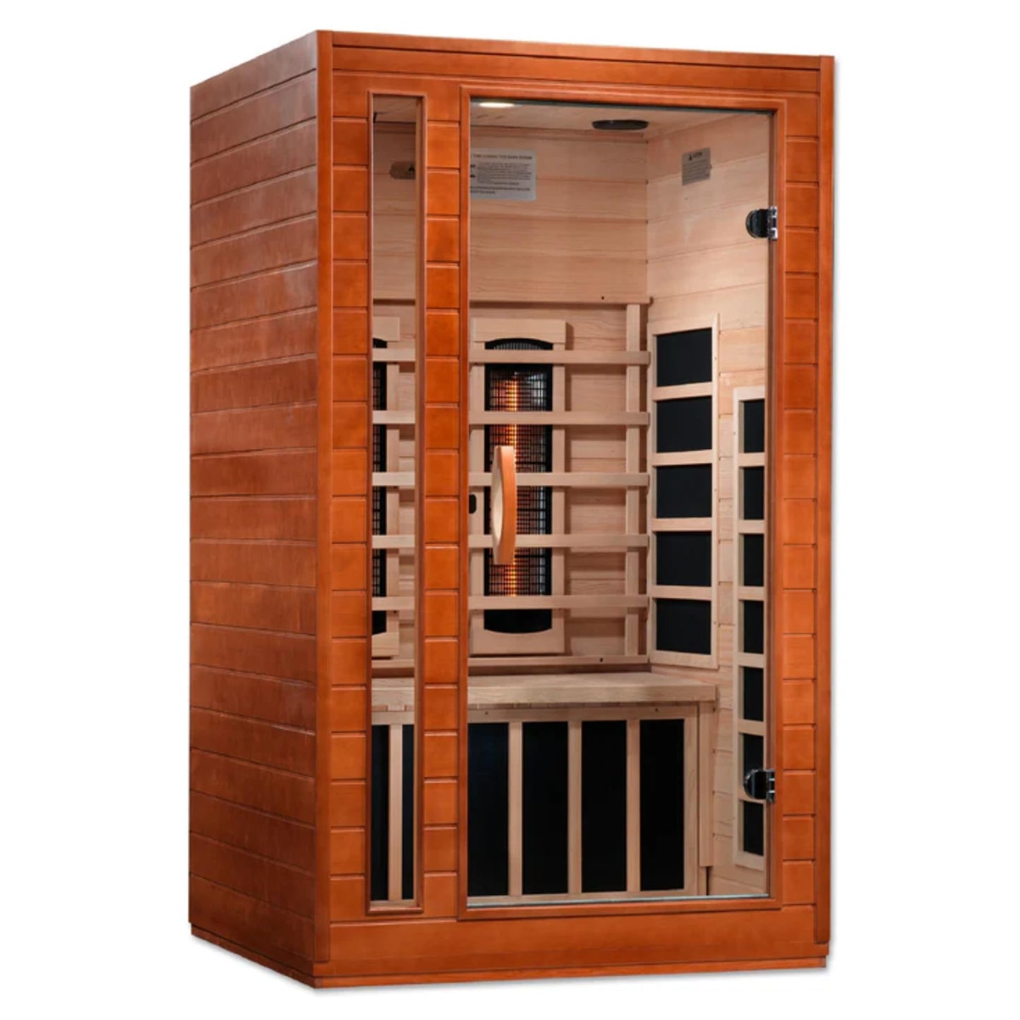 DYNAMIC SAUNAS Cordoba 2-Person Full Spectrum Infrared Sauna with Red Light Therapy & Bluetooth Speakers | Personal Indoor Dry Heat Sauna Room for Spa, Home & Gym – Made from Canadian Hemlock