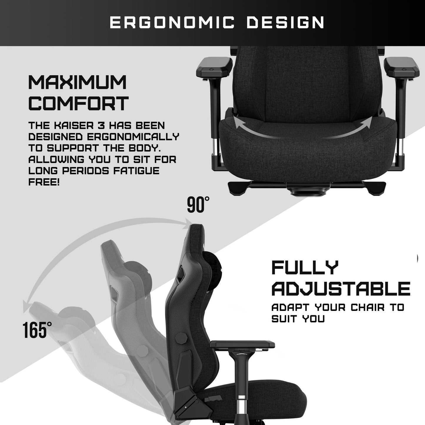 Anda Seat Kaiser 3 Large Gaming Chair for Adults - Ergonomic Maroon PVC Leather Gaming Seat with Lumbar Support, Comfortable Office Chair with Neck Support - Heavy Duty Wide Computer Seat