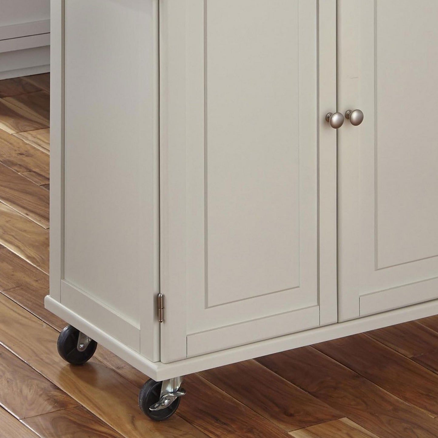 53.5" Kitchen Island Cart with Storage, Rolling Kitchen Cart on Wheels with Stainless Steel Top, Mobile Prep Station with Drawers, Cabinets, Adjustable Shelves & Towel Rack, Solid Wood, Off White