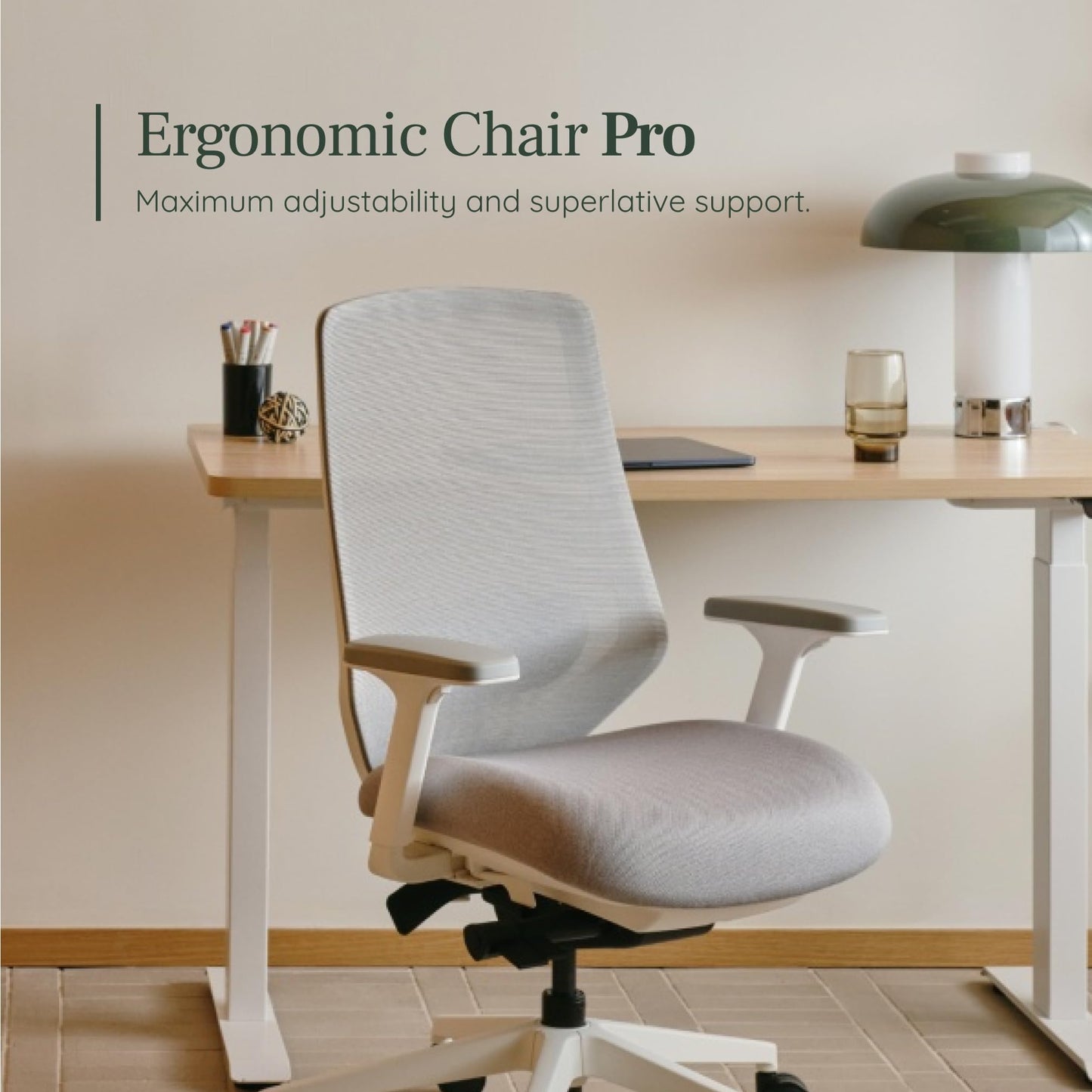 Branch Ergonomic Chair Pro - Mesh Office Chair with 14 Points of Adjustment - Height, Depth & Tilt Adjustable - 5D Armrests - Forward Tilt, Smooth Recline, and Lumbar Support - Ivory Boucle