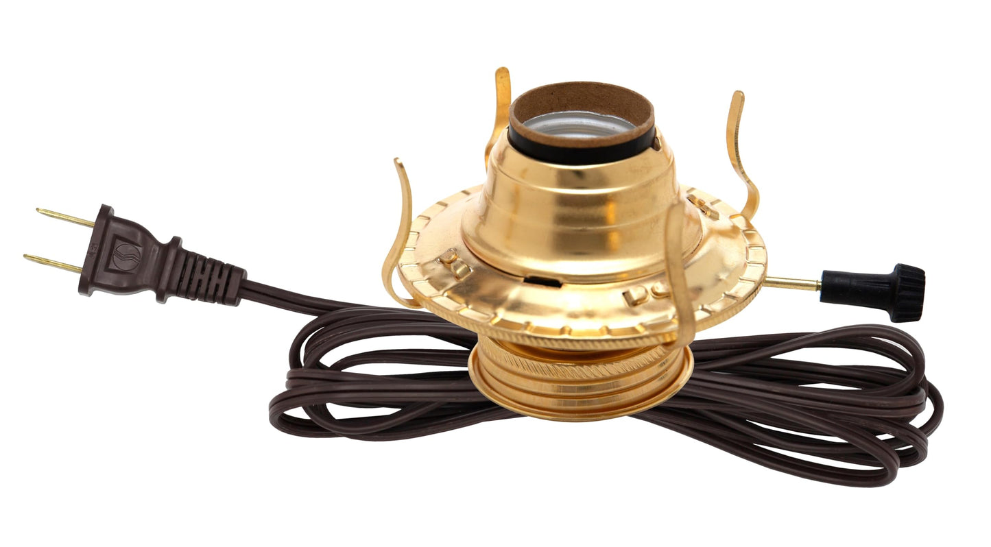 Creative Hobbies Electric Oil Lamp Burner DIY Conversion Kit M999E, Pre-Wired, Gold