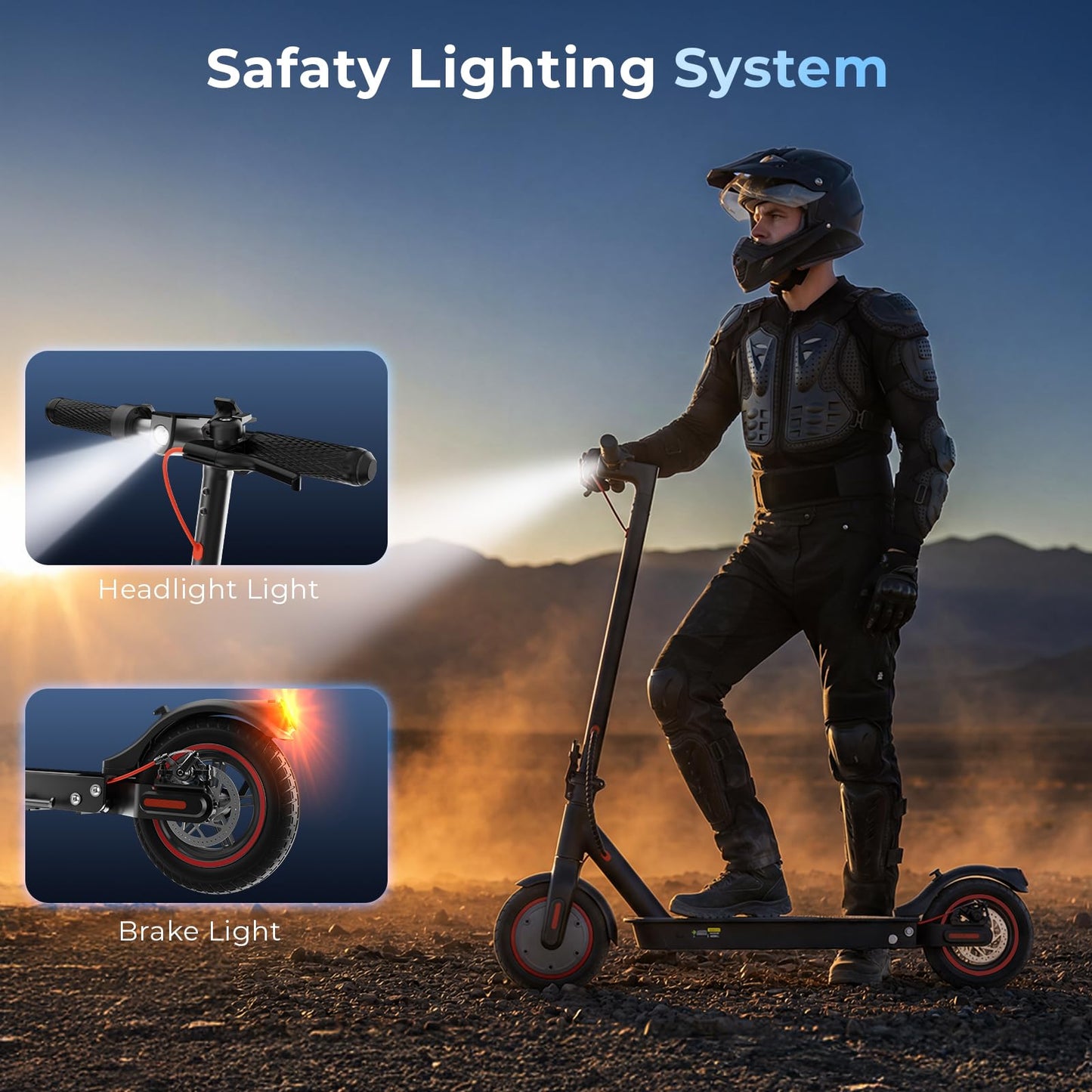 HopCycle Electric Scooters - Electric Scooter Adults, 1200W/1000W/500W Motor, 28/25/21/18 MPH Top Speed, 10''/8.5'' Tires, 28/25/23/21Miles, APP Control E Scooter for Teens Dark Black-1