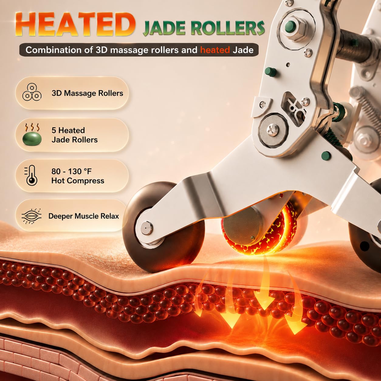 KoziSense KZ-313 2026 Heated Jade Roller Massage Chair Full Body, Deep Zero Gravity SL-Track with Heat, 12 Auto Modes, 6 Custom Programs, Backlit Touch Screen, Voice Control, Wireless Charger