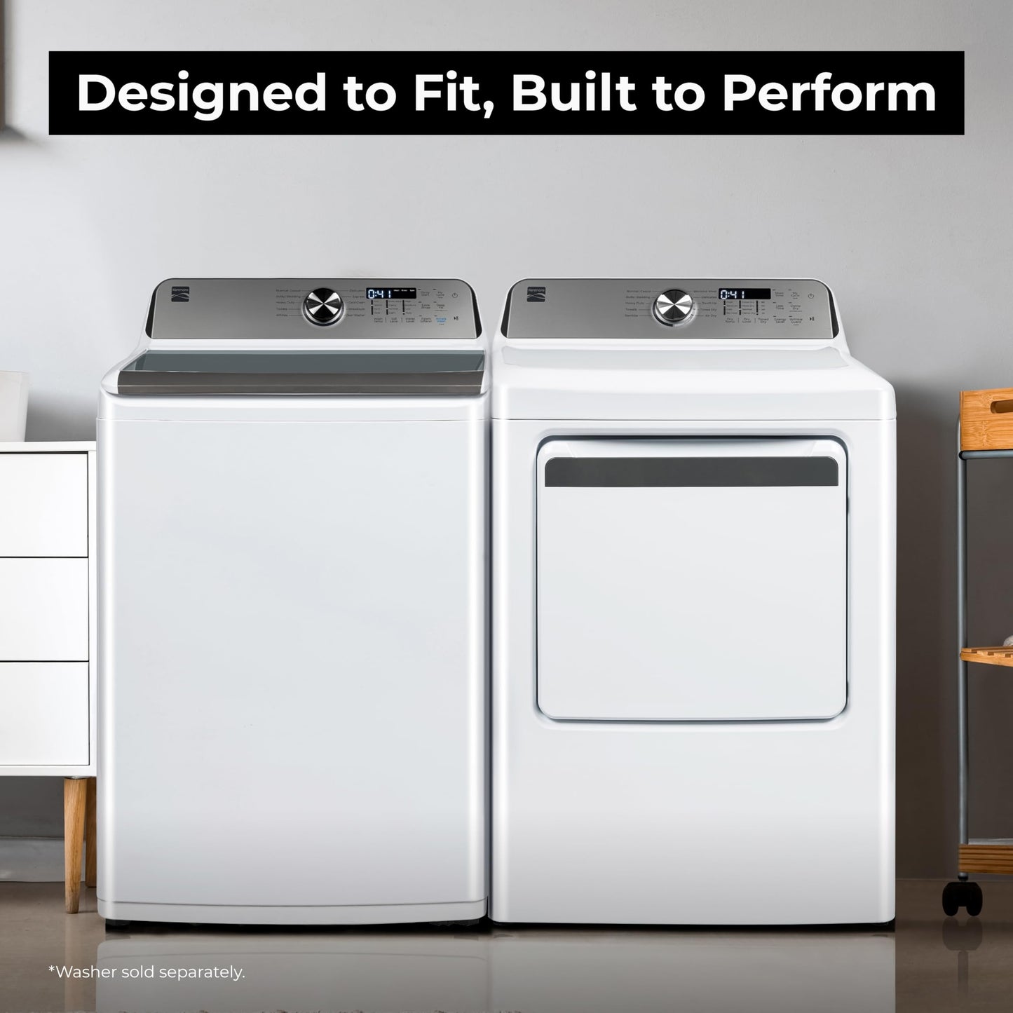 Kenmore 7.0 cu. ft. Front Load Gas Dryer - with Guard to Reduce Wrinkles & Static - Smart Sensor Drying - LED - White
