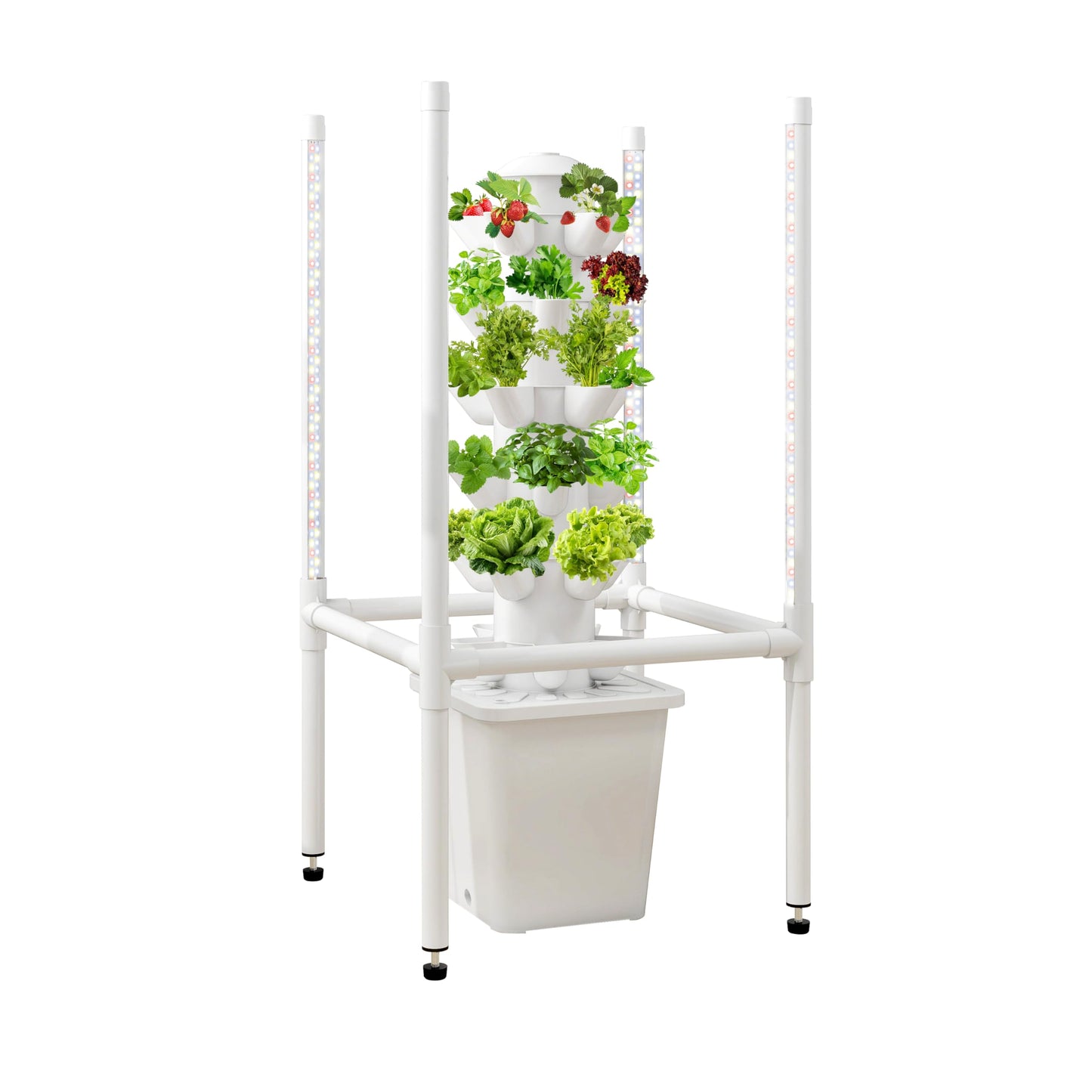 LYCereal Hydroponics Growing System, 30 Pods Indoor Hydroponic Garden with 48W LED Grow Light for Year-Round Gardening, Plants Germination Kit, Hydroponic Tower for Gifts, Herb, Vegetable (No Seed)