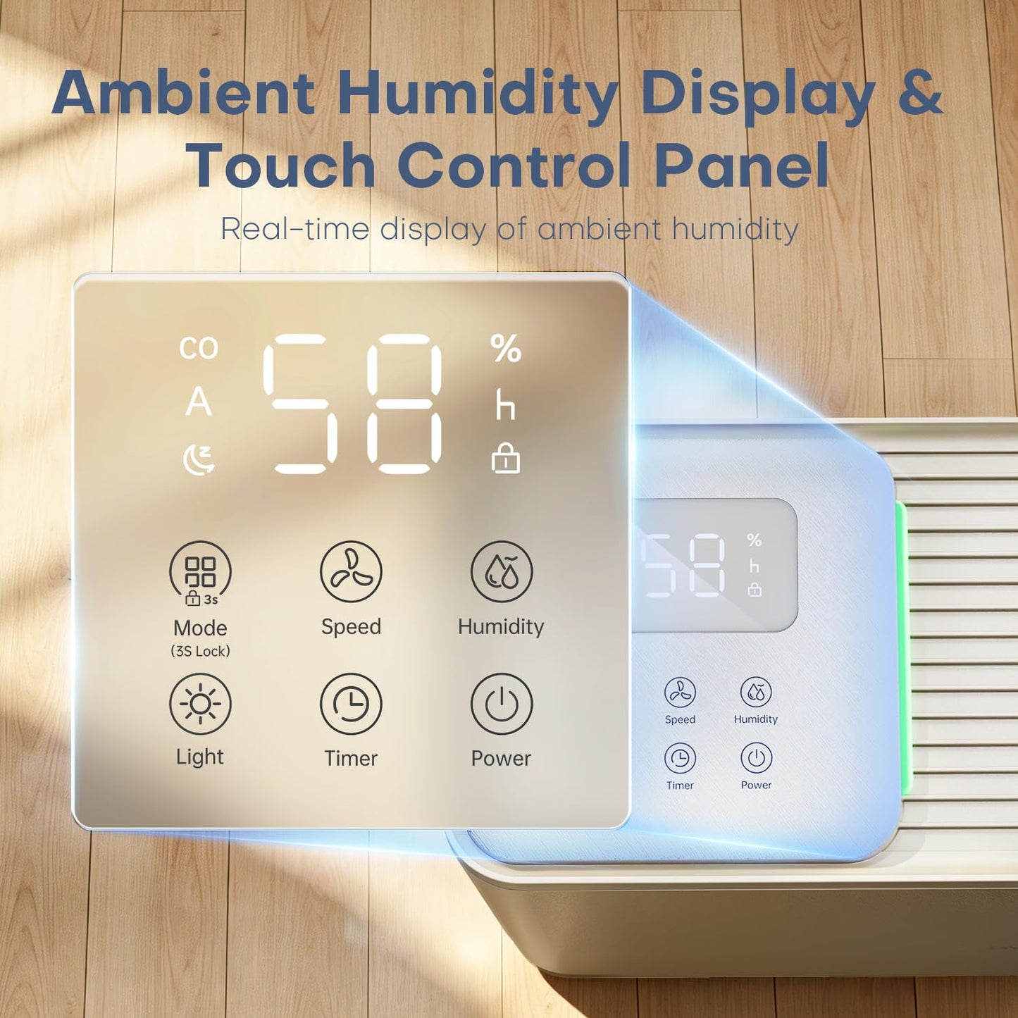 1,500 Sq.Ft Dehumidifier for Basement, 21 Pints Basement Dehumidifier with Drain Hose, Large Dehumidifiers for Home, RV, Bathroom, Bedroom - 1.2 Gallons(4.5L) Water Tank, 3 Modes, 24-Hour Timer