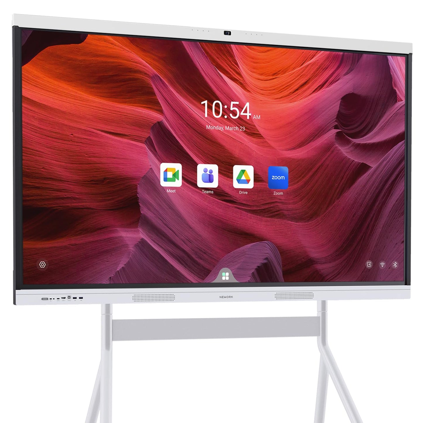NEWORK Smart Board, 55" All-in-One Interactive Whiteboard, Google EDLA Certified, 48MP CMOS Sensor 4K UHD Camera, 8 AI Noise-Canceling Mics, for Professional Business Meetings and Classroom