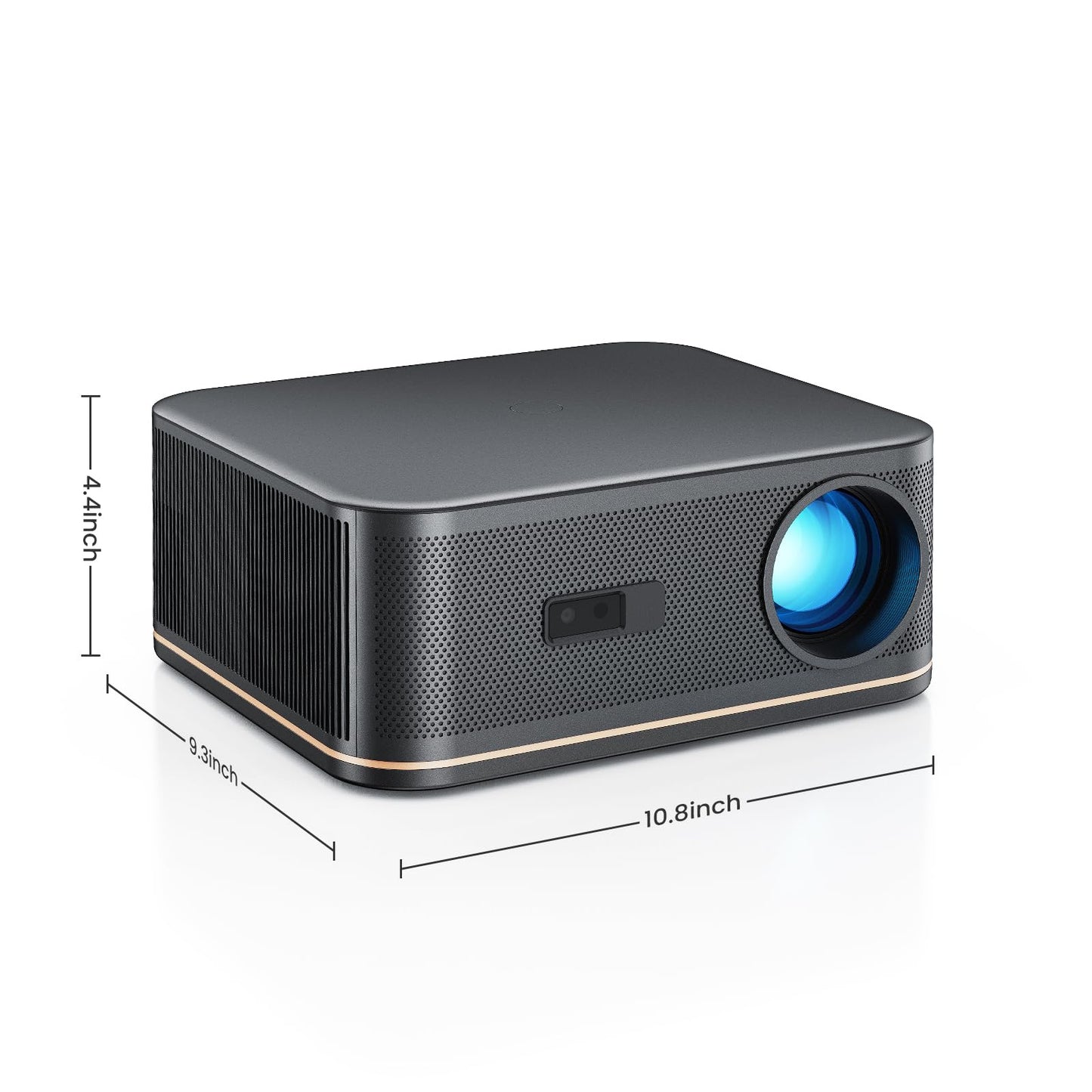 2000 ANSI 4K Decoding Projector with WiFi and Bluetooth, HAPPRUN Movie Home Theater with Auto Focus, 300'' Display for Indoor/Outdoor, Smart Proyector Compatible with Phone/TV Stick/PC/PS5