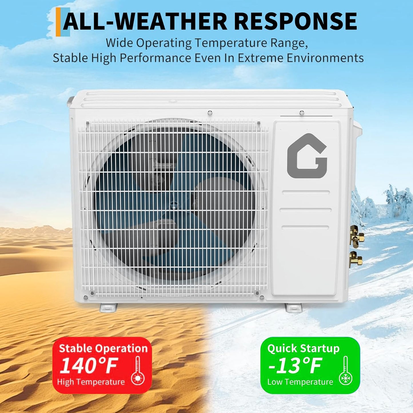 GarveeLife Air Conditioner, SEER-19 24000 BTU 230V Mini Split Air Conditioner & Heater | Energy-Efficient Inverter AC System with WiFi, Remote Control & Installation Kit, for Rooms Up to 1500 Sq.Ft