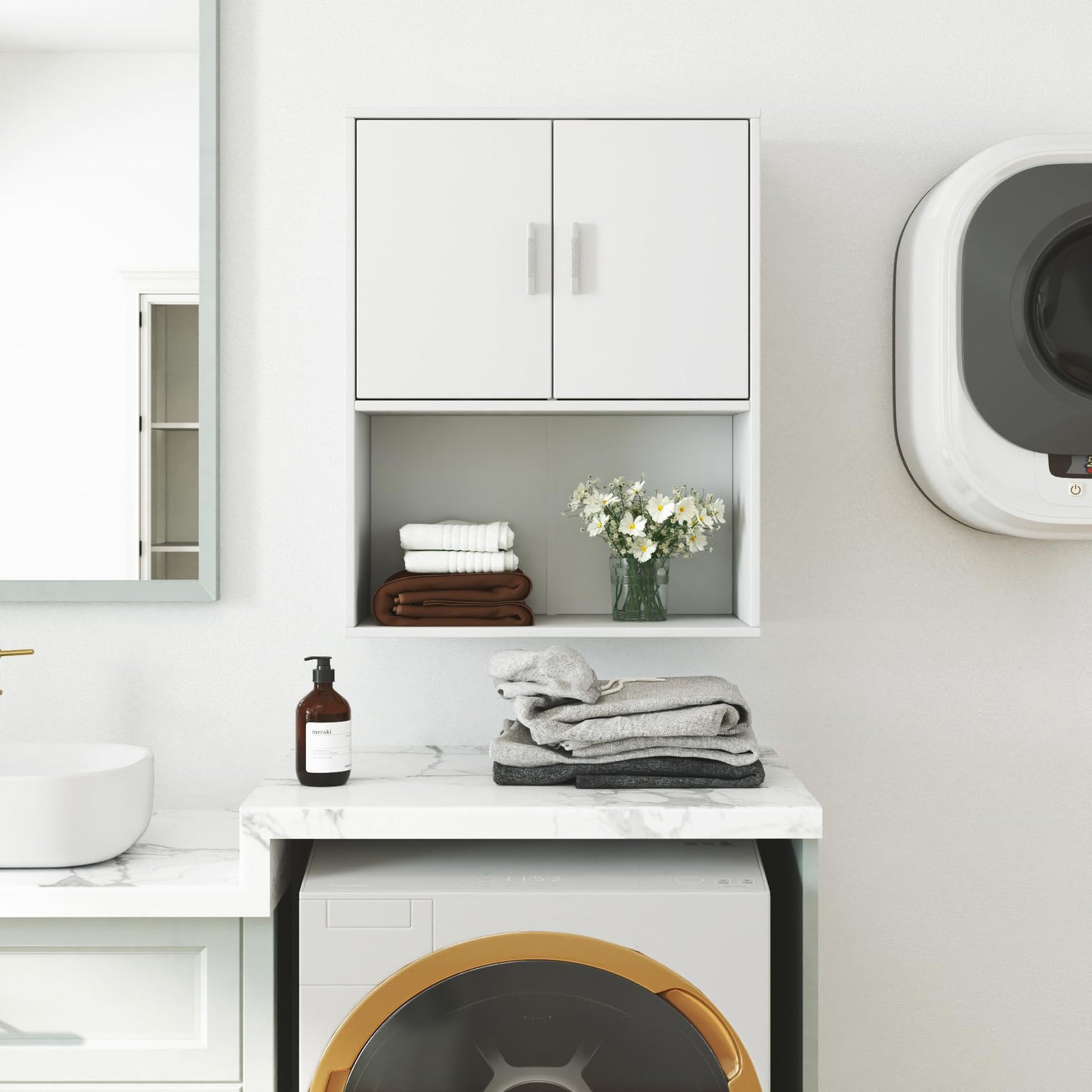Wall Mounted Barber Shampoo Station Storage Cabinet Salon Beauty Spa Equipment for Barber Salon Shop
