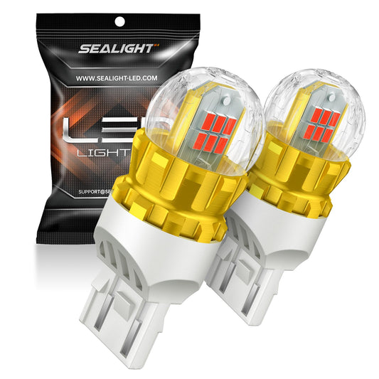 SEALIGHT 7440 7443 LED Bulb Red Brake Lights, 3000 Lumens, 7443 Size, Pack of 2