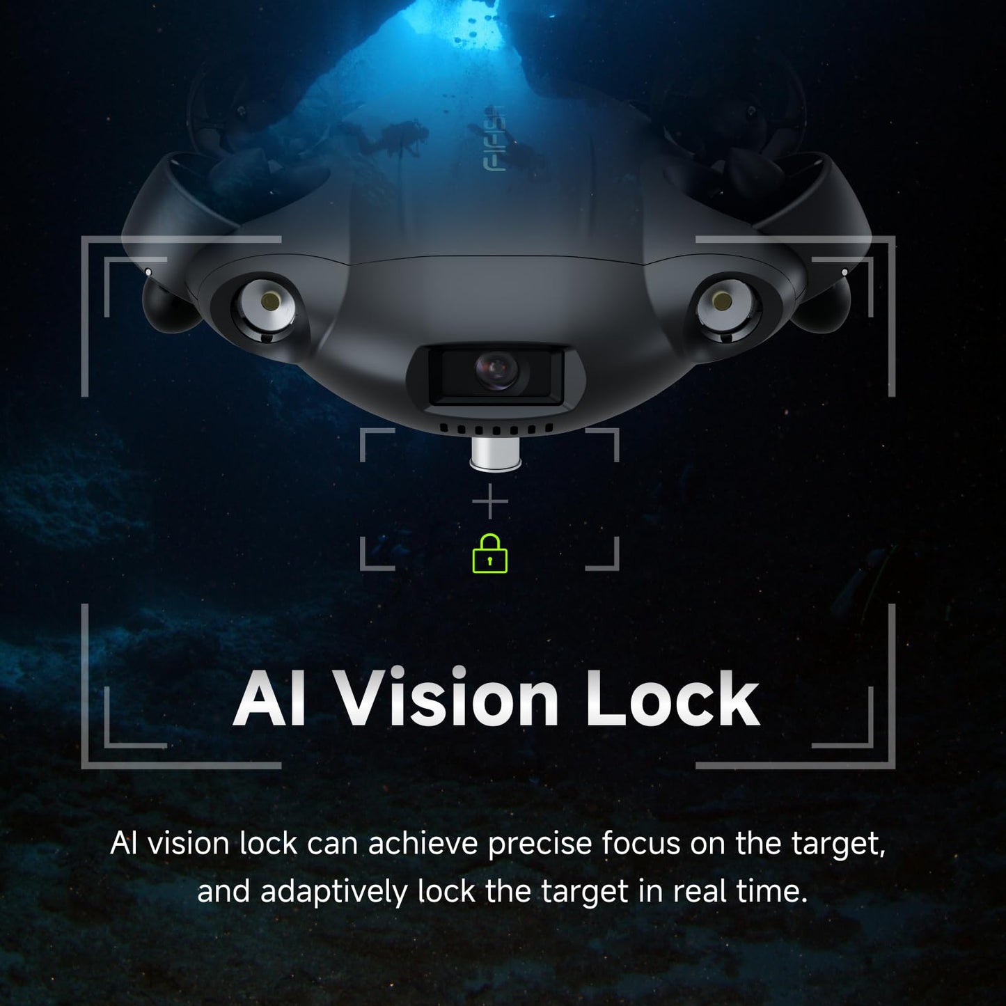 QYSEA FIFISH V6 Expert M100 with 6 Hours Working Time, AI Vision Lock Underwater Drone, QYSEA Underwater Robot with EPP Case, Q-interface, Portable ROV with 4K Camera, 330ft Dive