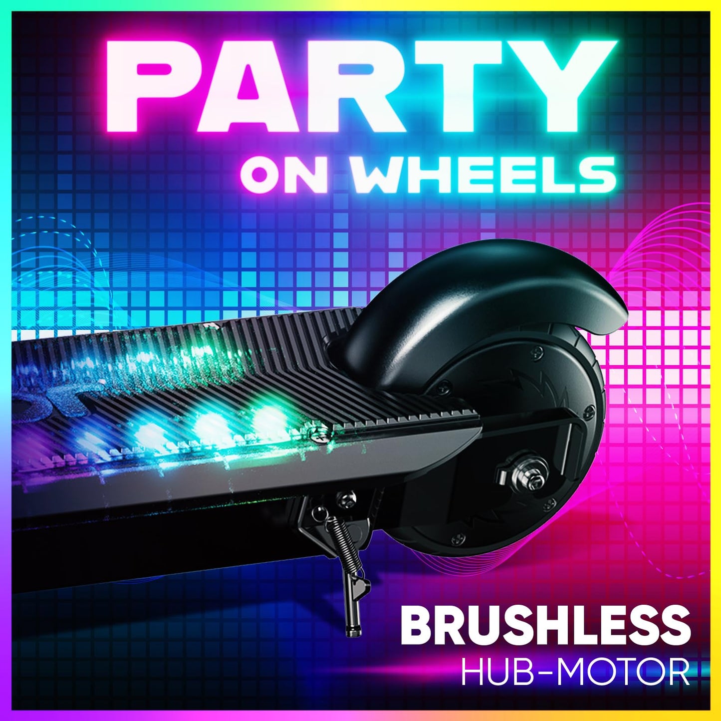 Razor Sonic Glow Black Electric Scooter with LED Lights and Bluetooth Wireless Speaker,