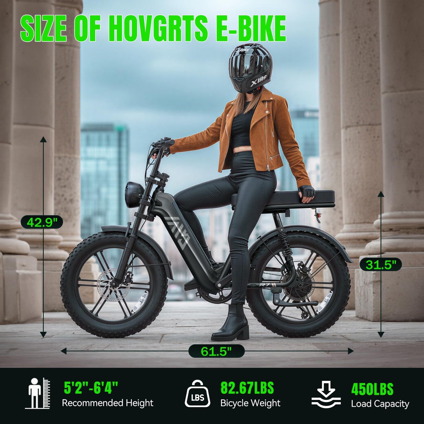 TST Electric Bike for Adults 1500W Peak 20" Fat Tire All-Terrain E-Bike 60 Miles Electric Dirt Bike for Road Sand Mountain Snow - 48V 15AH Battery Safety Tested to UL 2849 Powered