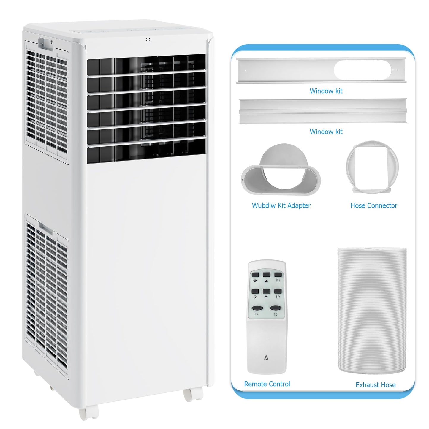 GARVEE 8000 BTU Portable Air Conditioners with Remote Control for Rooms, 3 in 1 Portable AC Unit with Cooling/Dehumidifying/Fan Mode