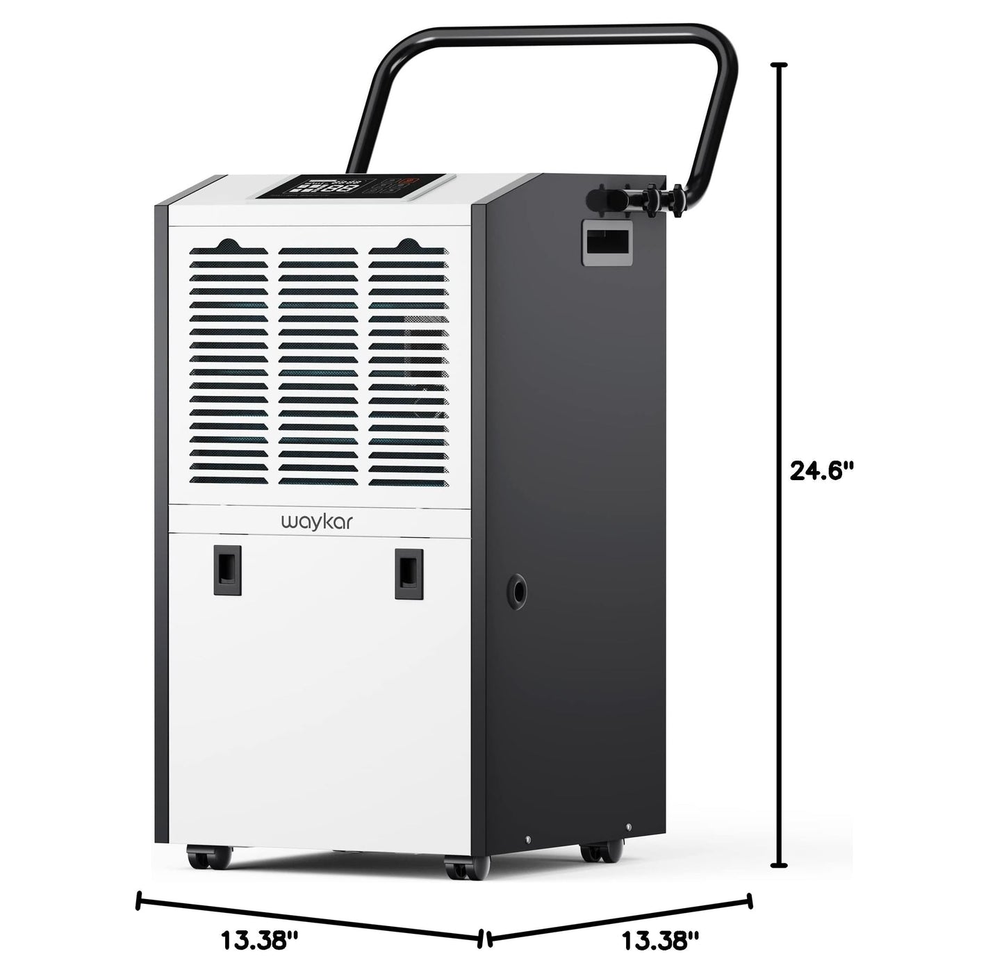 Waykar 155 Pints Large Commercial Dehumidifier with Drain Hose and Water Tank, Industrial Dehumidifier in Large Space up to 8000 Sq. Ft for Home, Basements, Whole House, Library