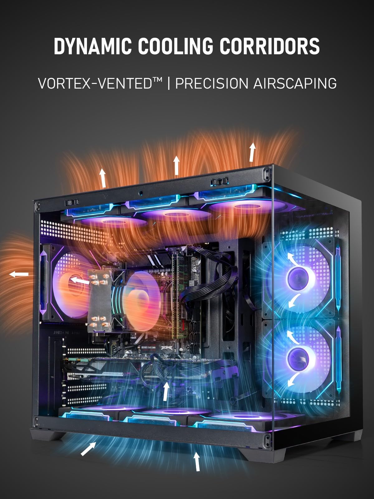 Evounic Professional Workstation Gaming PC – i7 Xeon E5 up to 3.5GHz, GeForce GTX Titan GDDR5, 16GB DDR4 RAM, 512GB M.2 SSD + 1TB HDD, WiFi 6 & BT 5.4, 9× ARGB Fans, 650W PSU, WIN11P