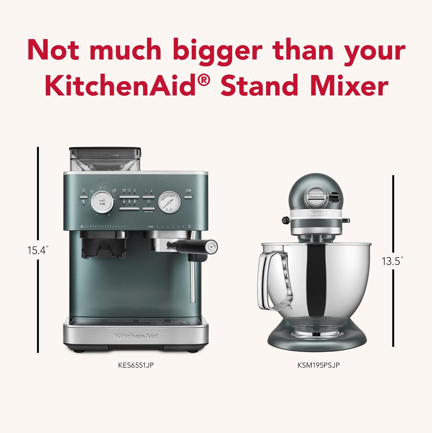 KitchenAid Semi Automatic Espresso Machine with Burr Grinder, 2.5L, KES6551JP, Juniper