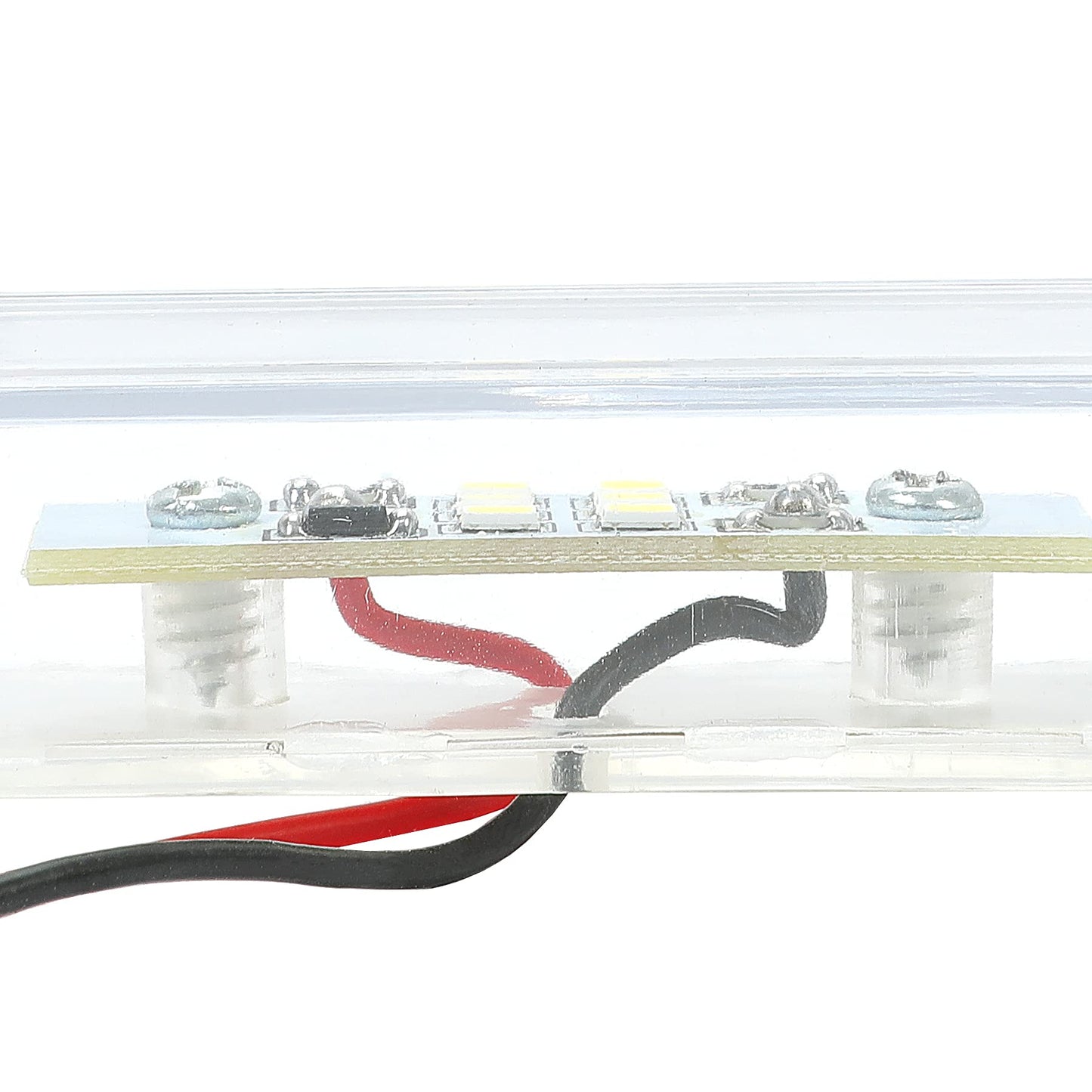 HECASA Roll Pan License Plate LED Light Tag Light, Clear Plastic, Model CB-2472