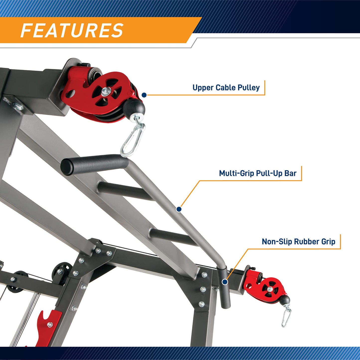 Marcy Smith Machine Home Gym System SM-4903, All-in-One Strength Training Cage with Weight Bench, Pulley, Squat Rack & Workout Stations for Full Body Workouts