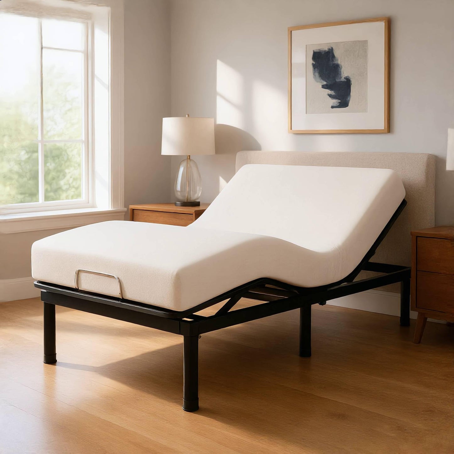 Micoud Adjustable Bed Frame, Black