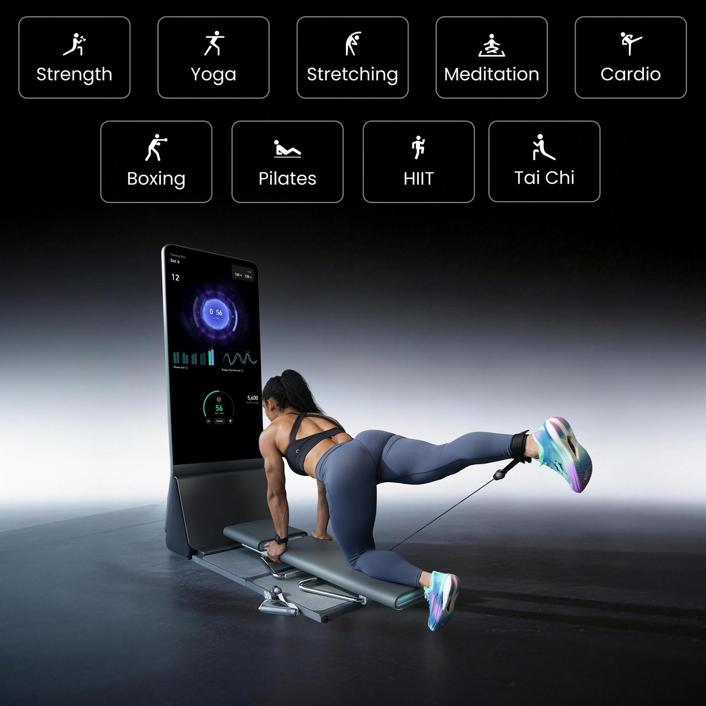 AEKE Smart Home Gym System- Fitness Mirror K1: AI-Powered All-in-One Fitness Machine for Full-Body Strength Training and Personalized Workouts