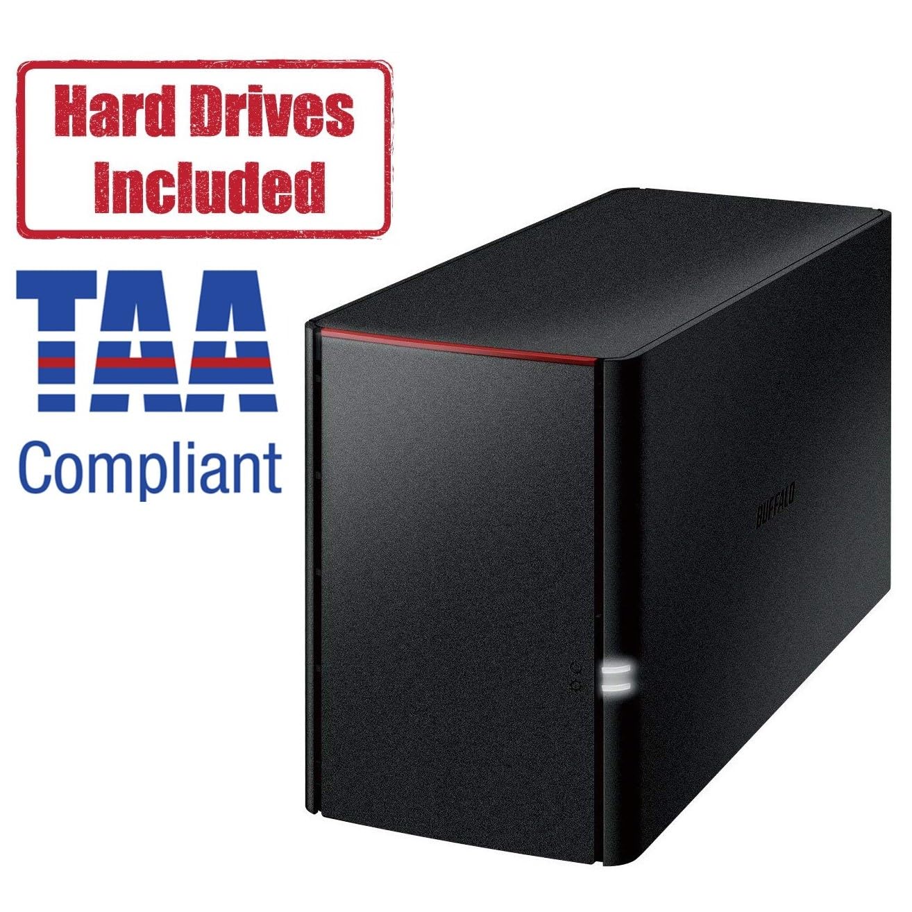 BUFFALO LinkStation SoHo 220 2-Bay Personal Cloud Office NAS 8TB (2x4TB) with Hard Drives Included